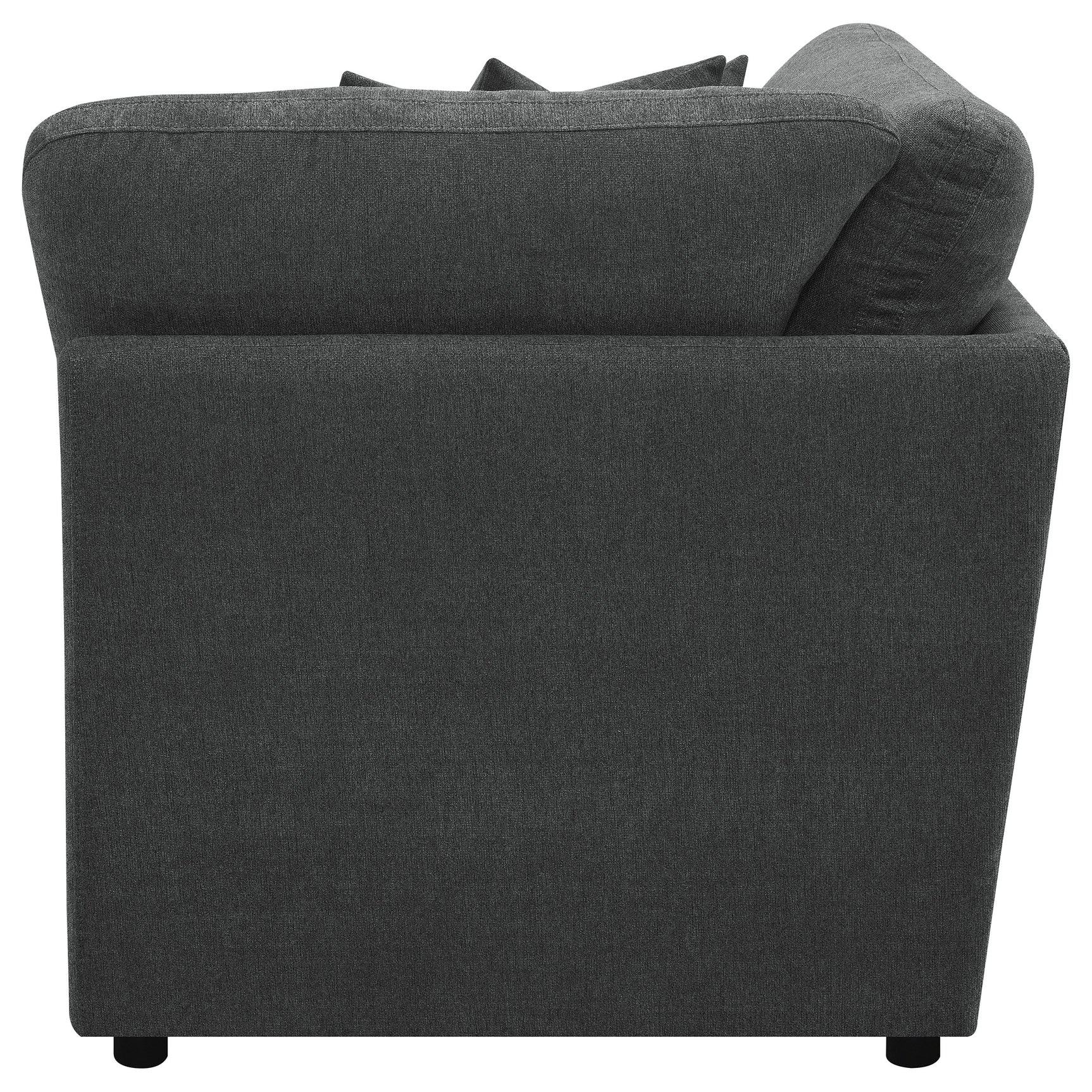 Collins Modular Corner Chair Dark Grey - Tampa Furniture Outlet