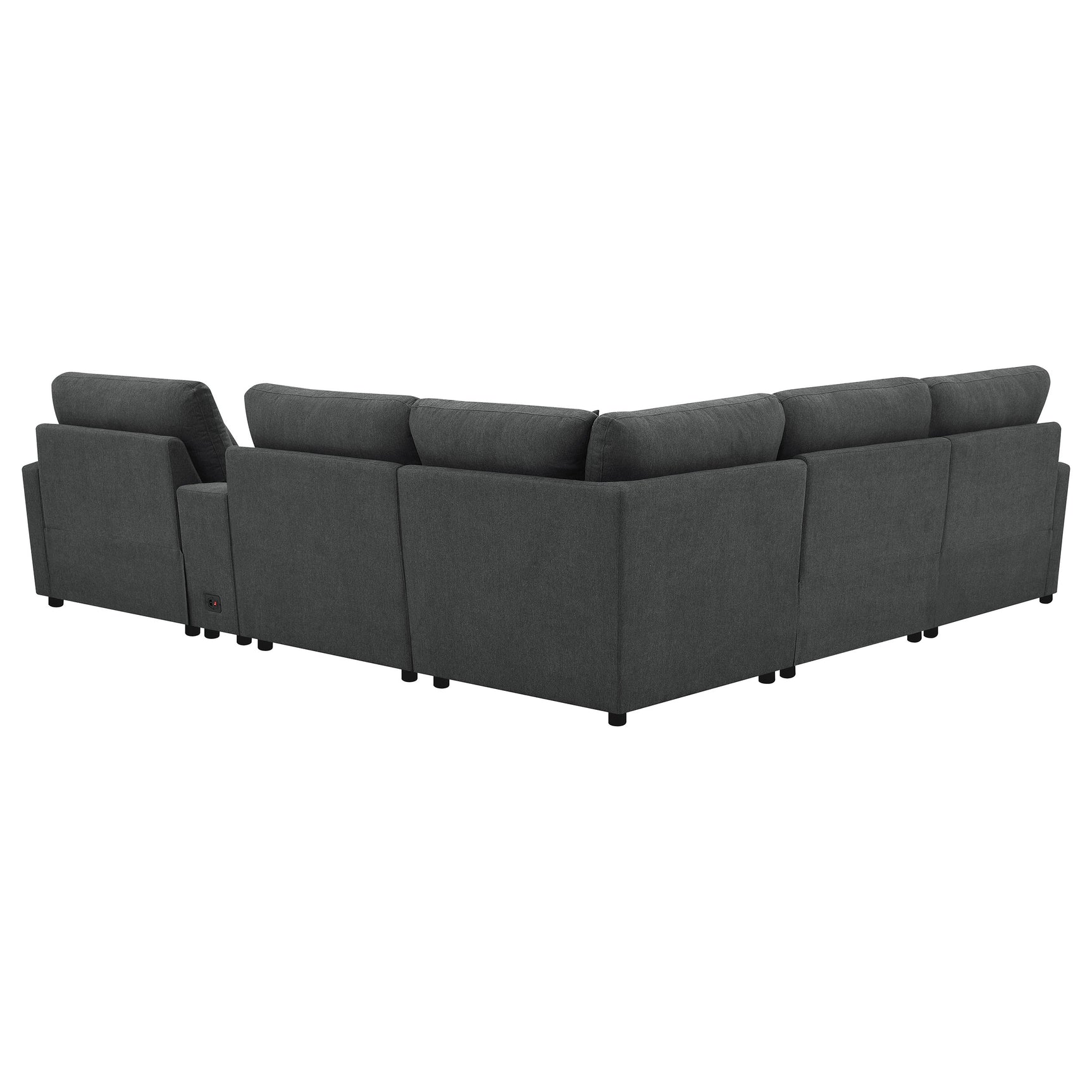 Collins 6-piece Modular Power Reclining Sectional Dark Grey - Tampa Furniture Outlet