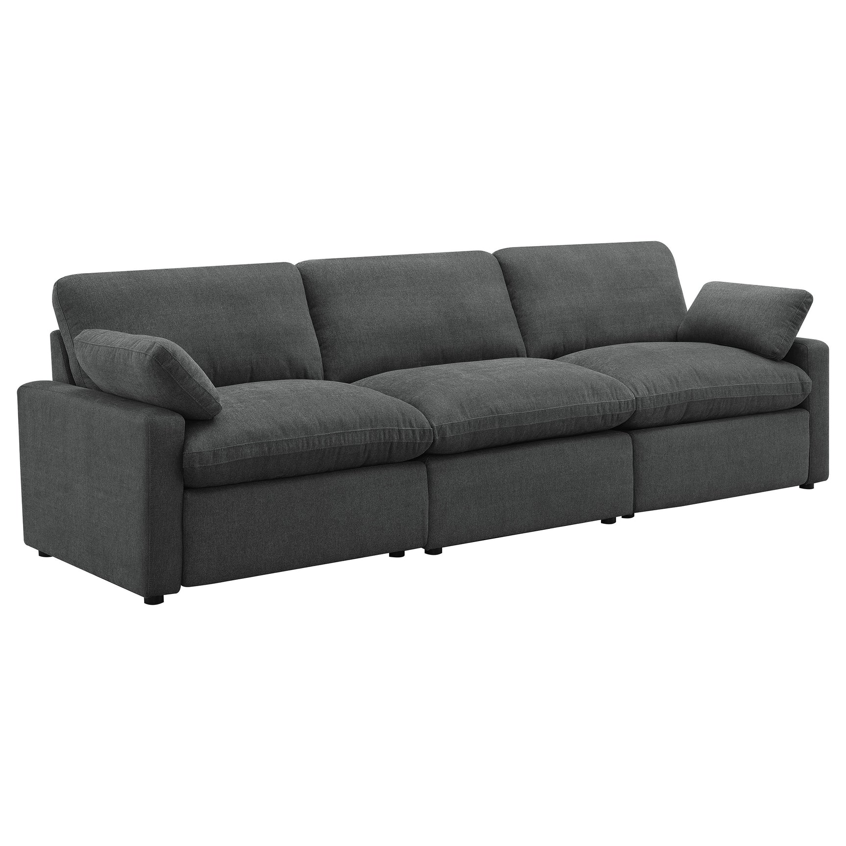 Tampa Furniture Outlet - Coaster - Collins Modular Power Sofa Dark Grey - 609531P