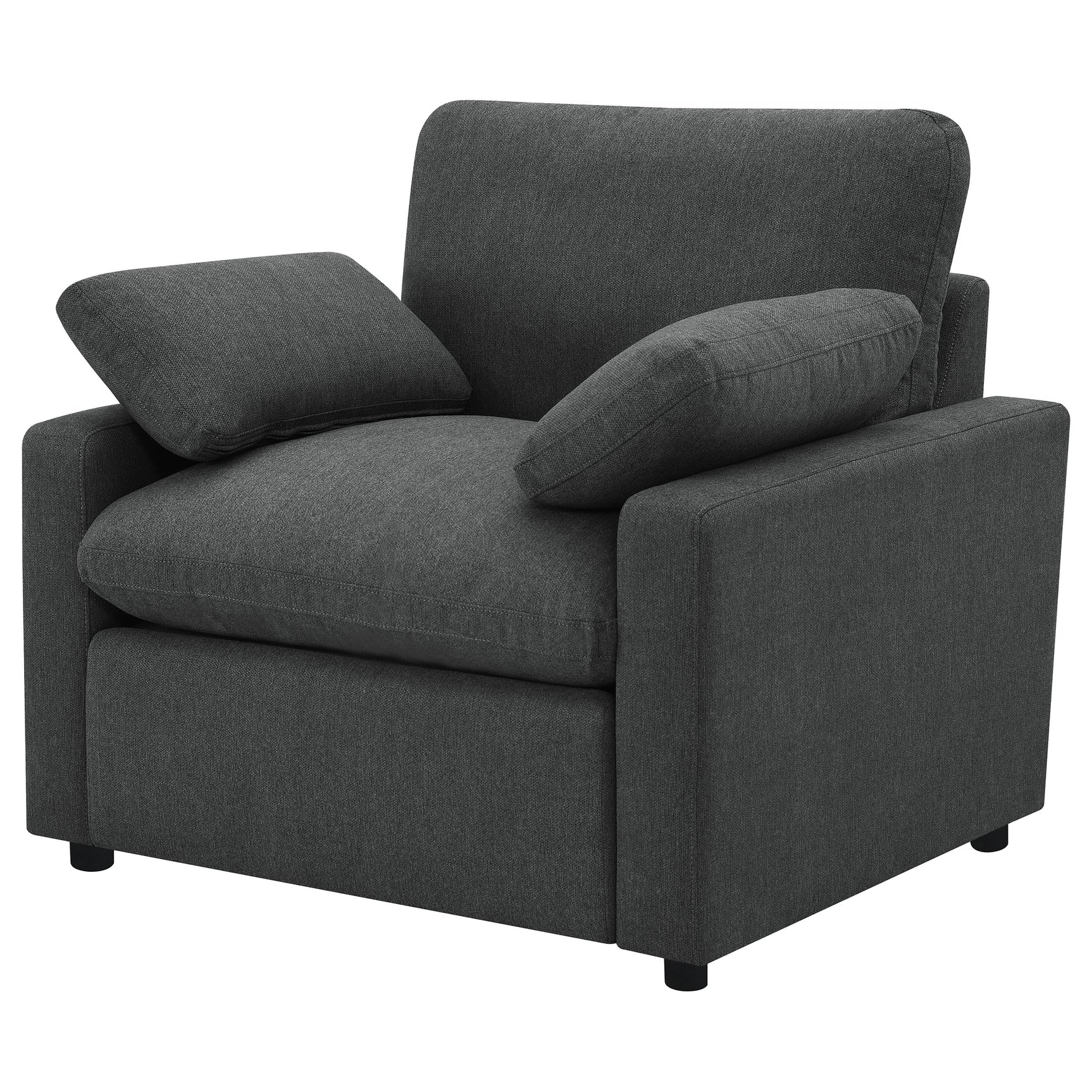 Collins Upholstered Power Recliner Chair Dark Grey - Tampa Furniture Outlet