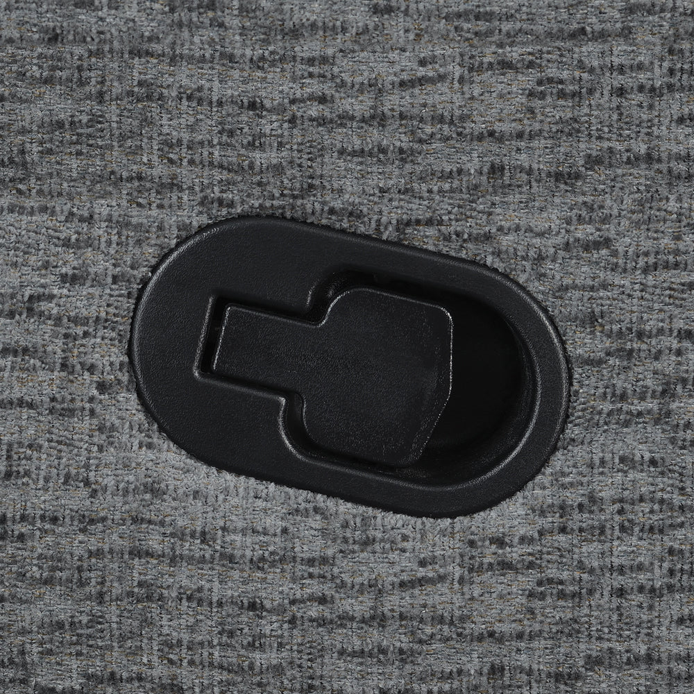 Bahrain Upholstered LAF Recliner Charcoal - Tampa Furniture Outlet