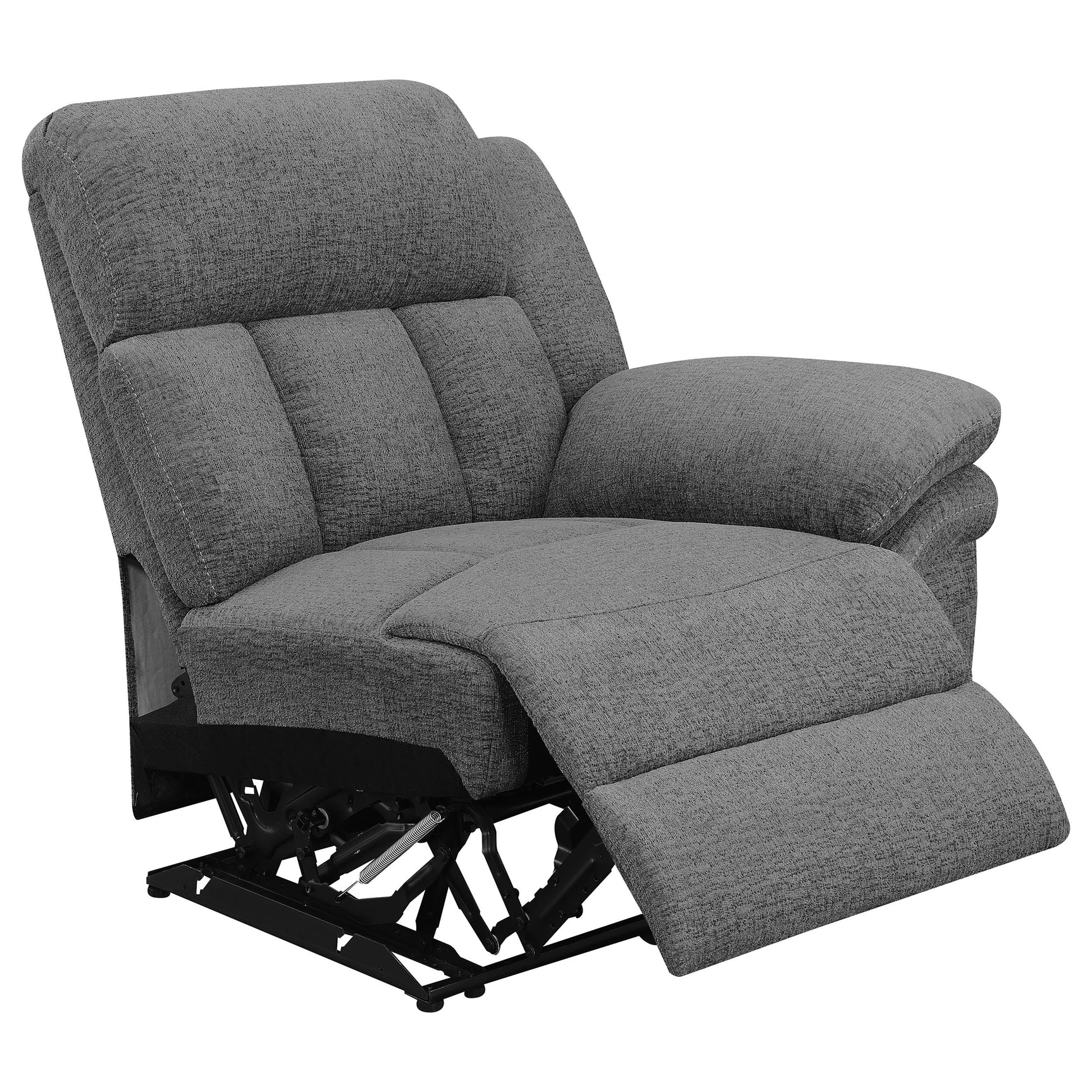 Bahrain 5-piece Upholstered Home Theater Seating Charcoal - Tampa Furniture Outlet
