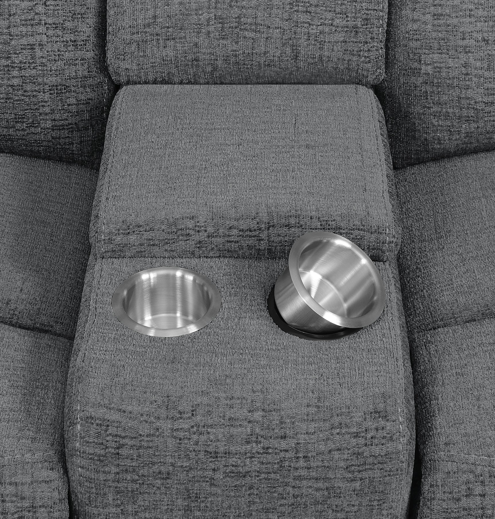 Bahrain 5-piece Upholstered Home Theater Seating Charcoal - Tampa Furniture Outlet