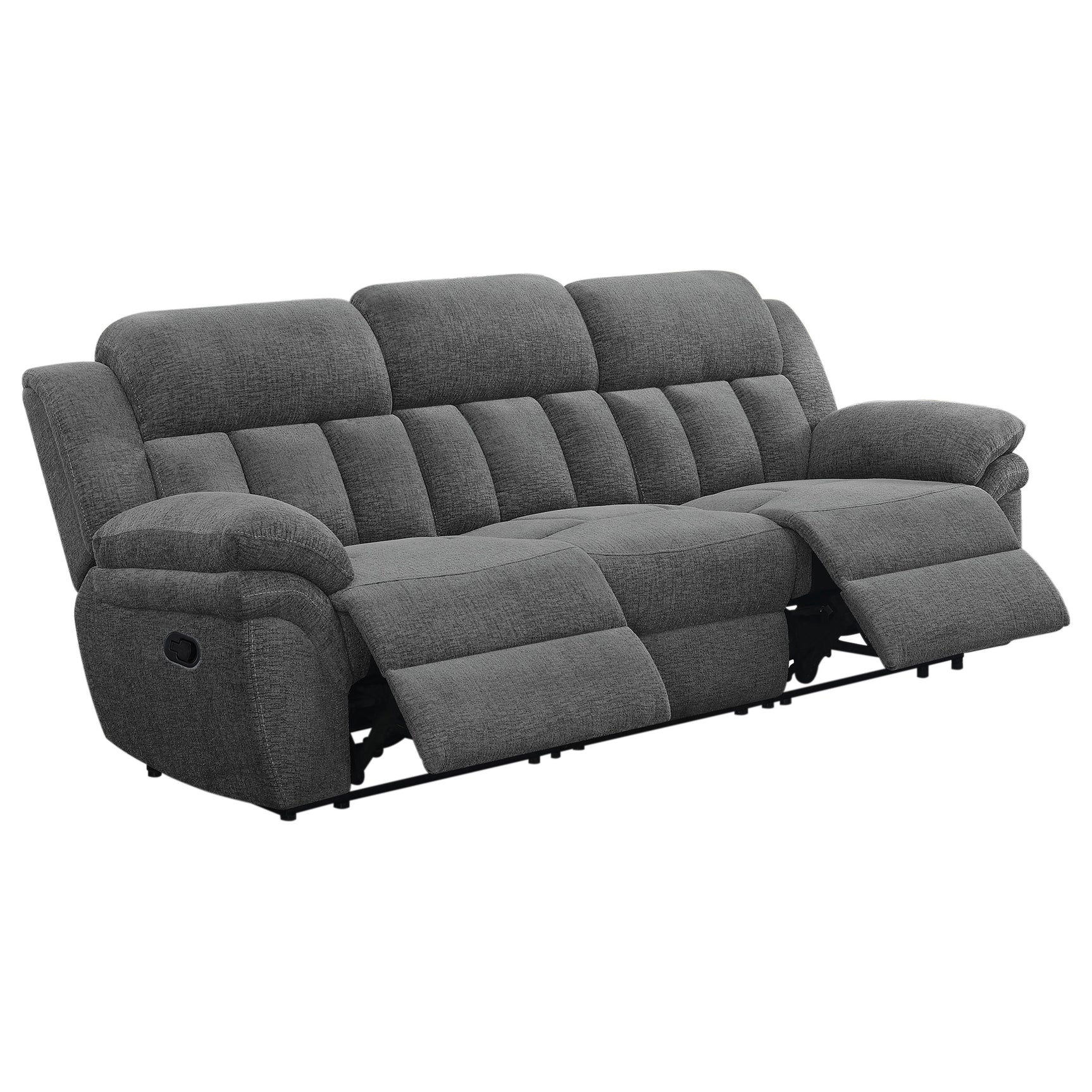Bahrain Upholstered Motion Sofa Charcoal - Tampa Furniture Outlet