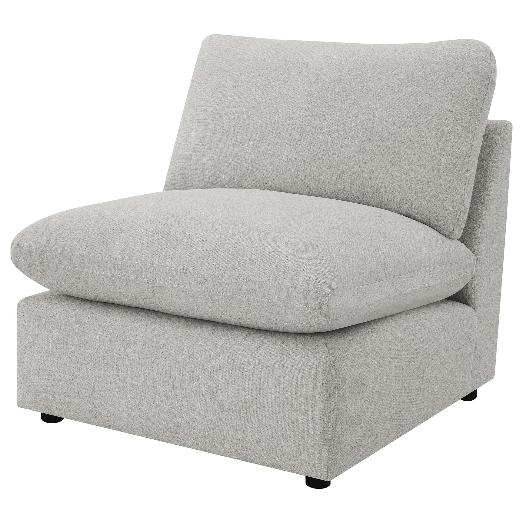 Collins Modular Armless Chair Grey - Tampa Furniture Outlet