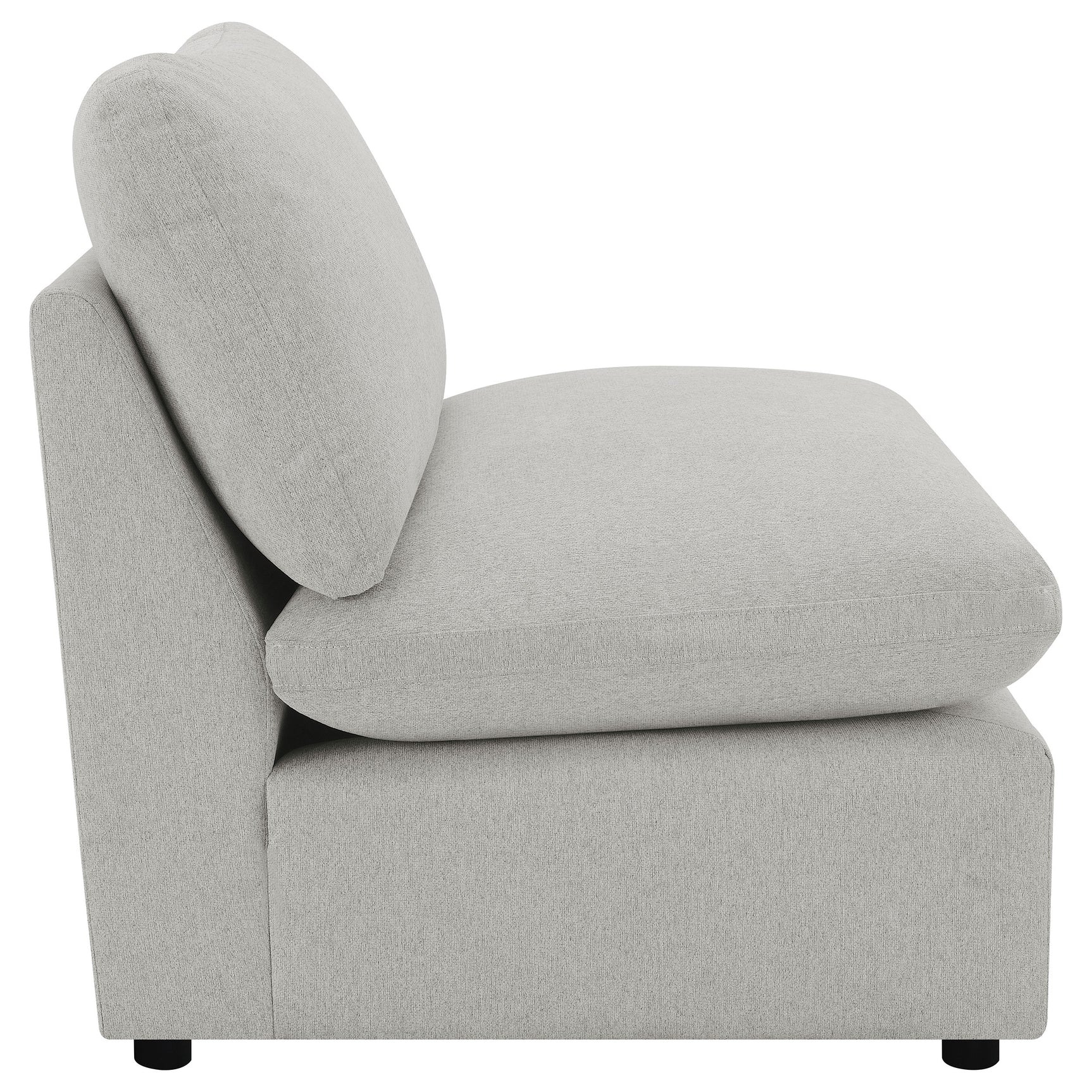 Collins Modular Armless Chair Grey - Tampa Furniture Outlet