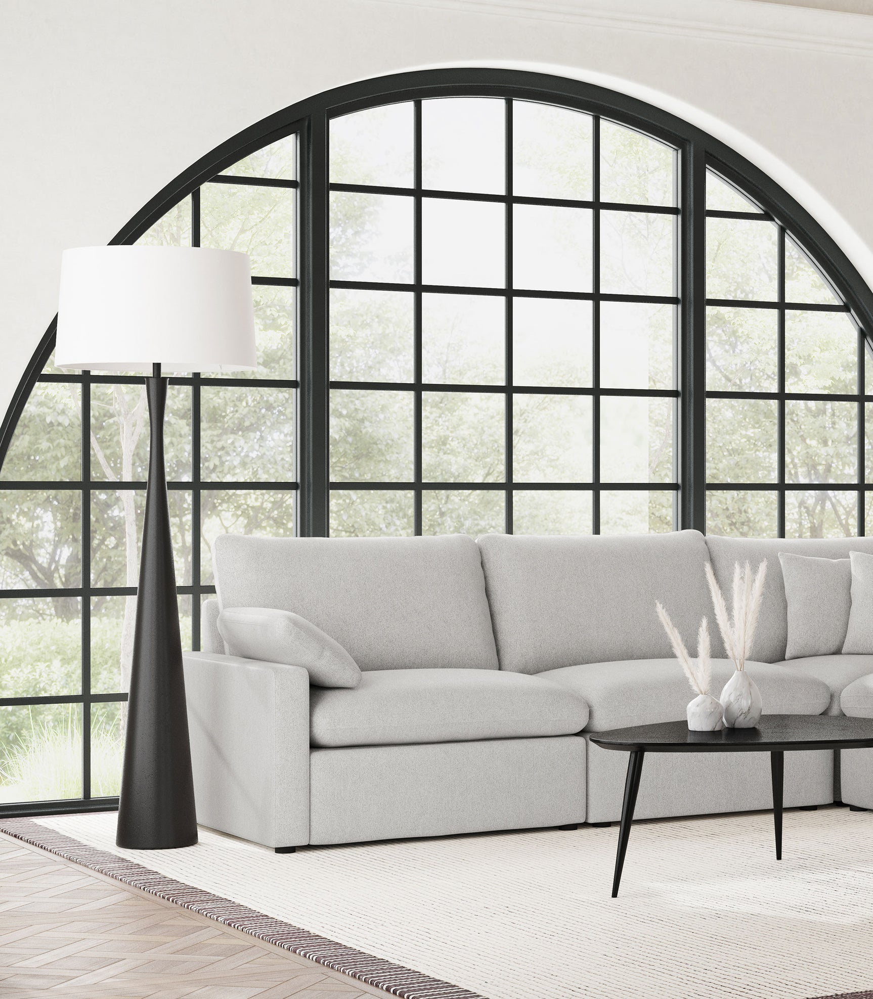 Collins Modular Power Armless Recliner Grey - Tampa Furniture Outlet