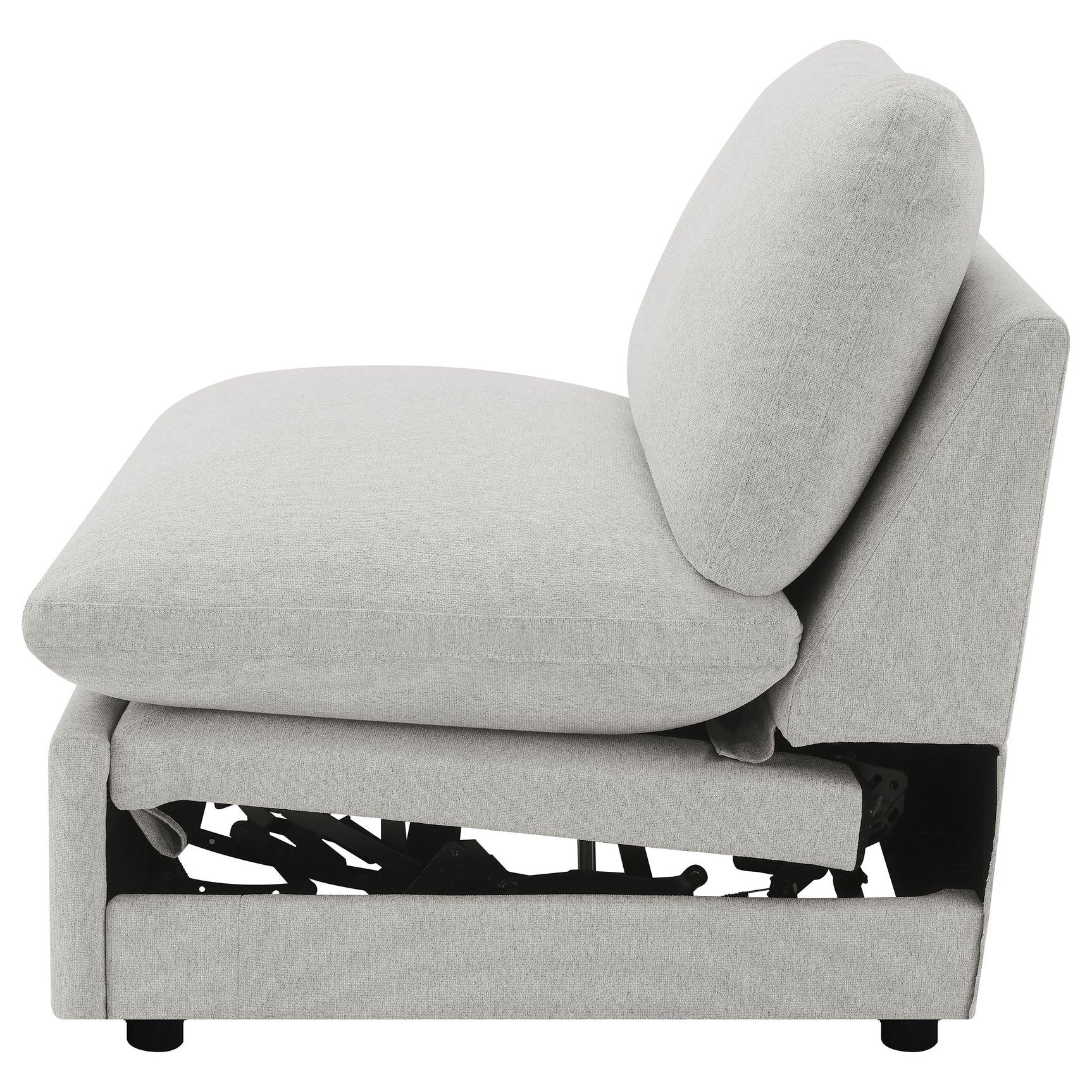 Collins Modular Power Armless Recliner Grey - Tampa Furniture Outlet