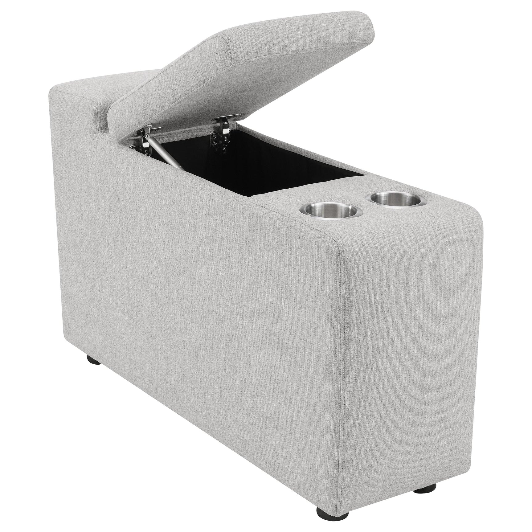 Collins Upholstered Modular Storage Console Grey - Tampa Furniture Outlet