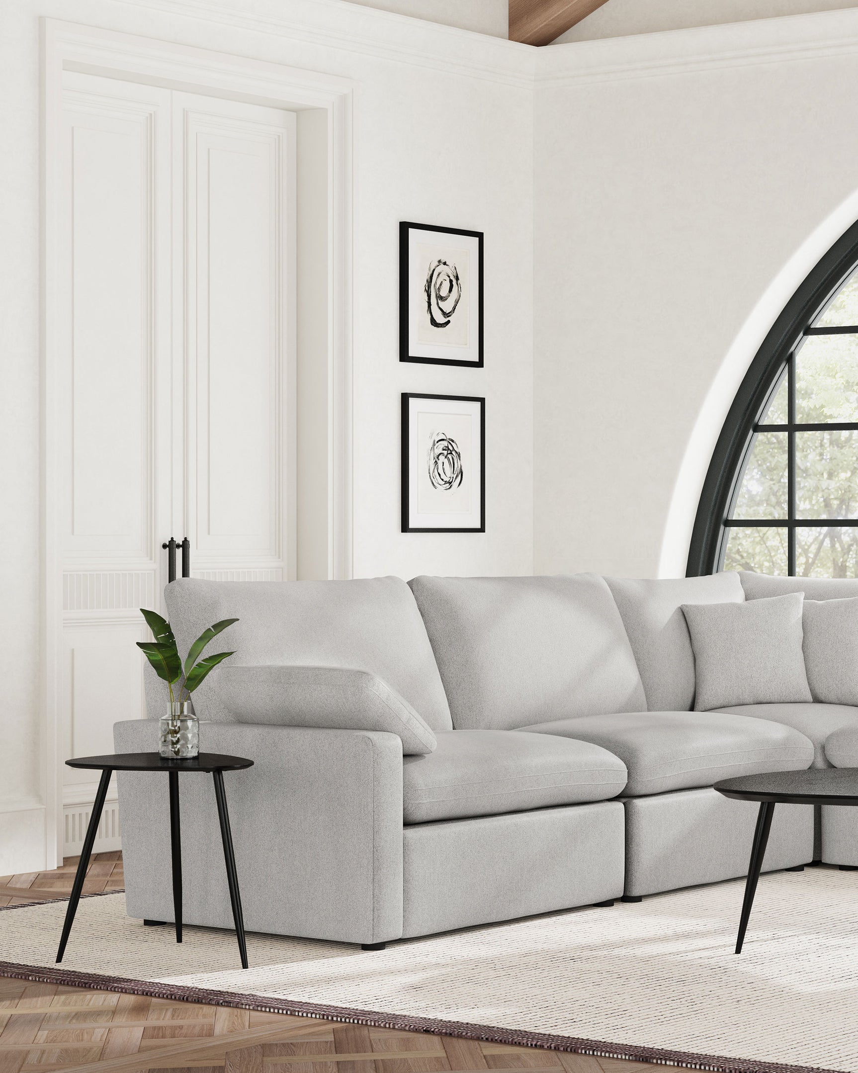 Collins Modular LAF Power Recliner Grey - Tampa Furniture Outlet