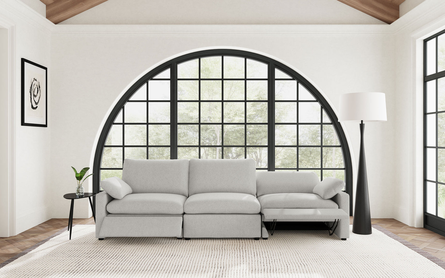 Collins Modular Power Sofa Grey - Tampa Furniture Outlet