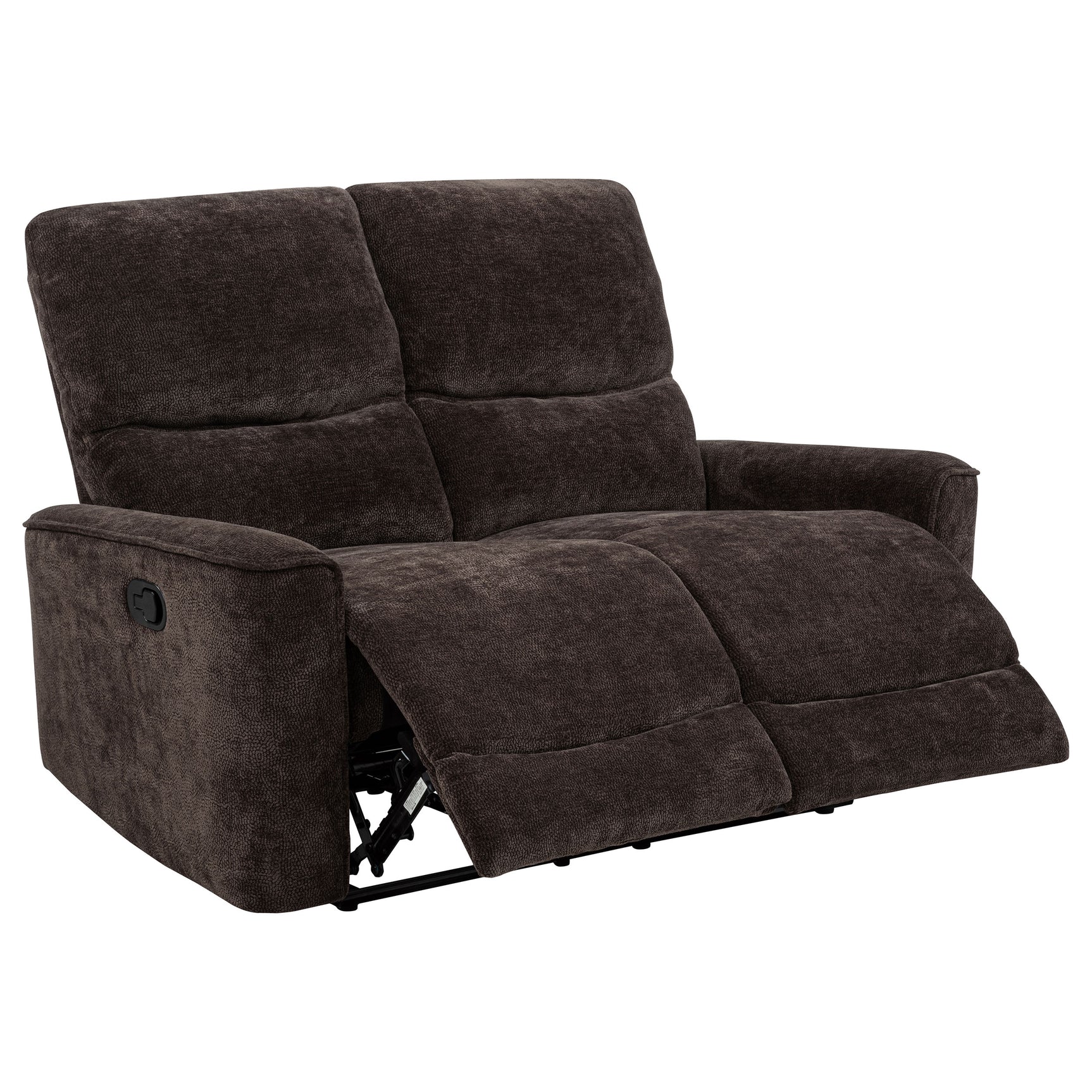 Tampa Furniture Outlet - Coaster - Navarro Chenille Upholstered Reclining Loveseat Dark Brown - 609572