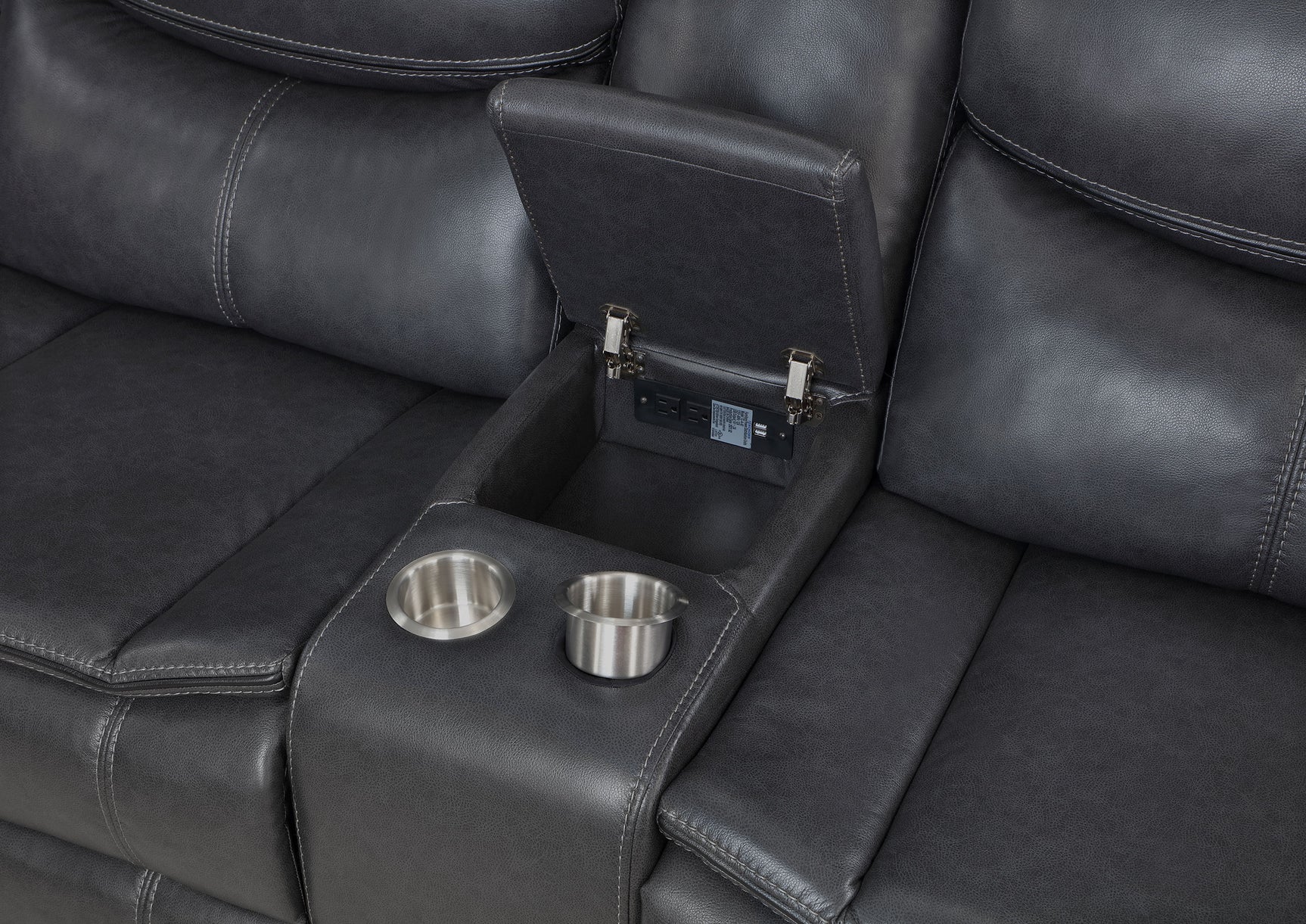 Sycamore Upholstered Power Reclining Sectional Sofa Grey - Tampa Furniture Outlet