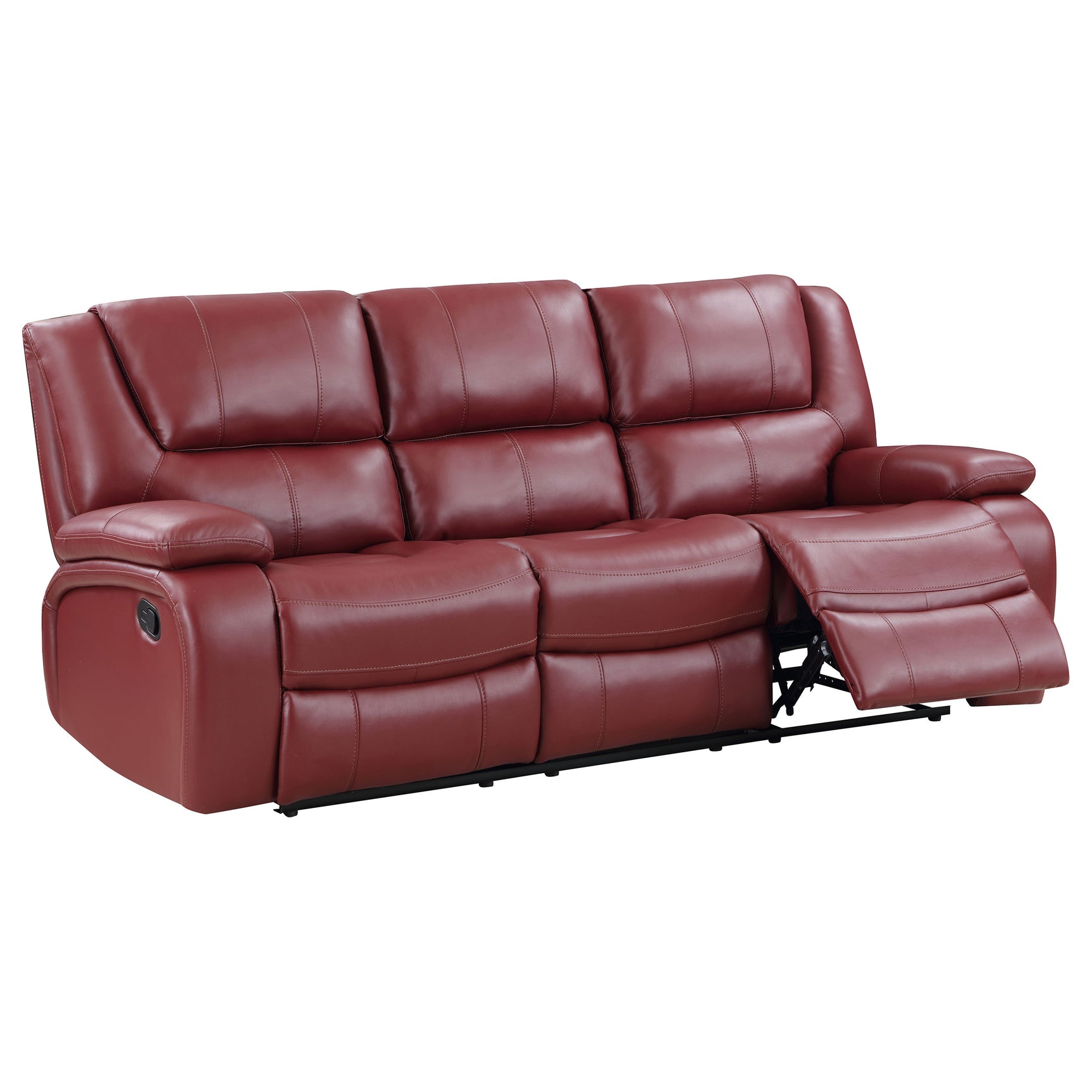 Tampa Furniture Outlet - Coaster - Camila Upholstered Motion Reclining Sofa Red - 610241