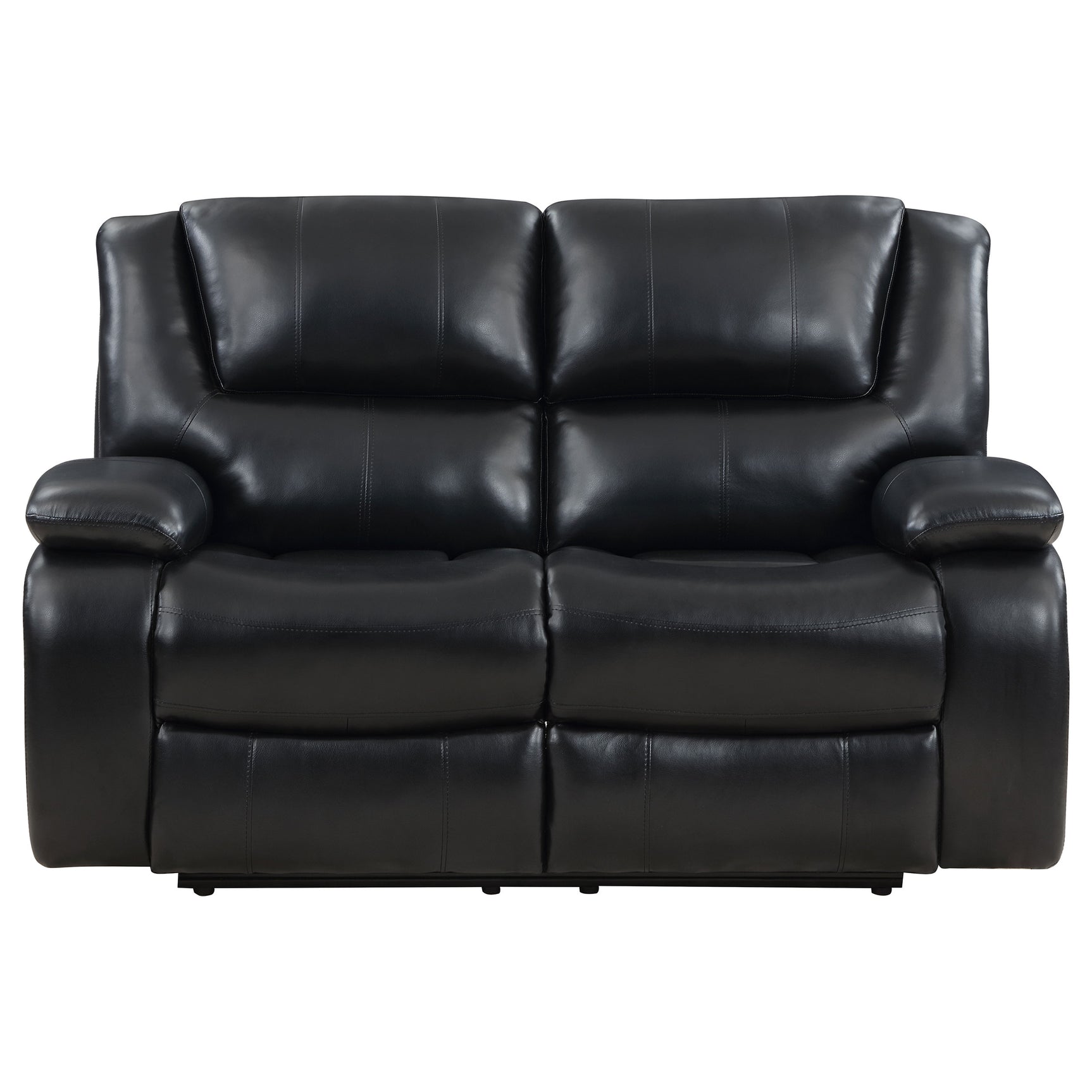Camila 2-piece Upholstered Reclining Sofa Set Black - Tampa Furniture Outlet