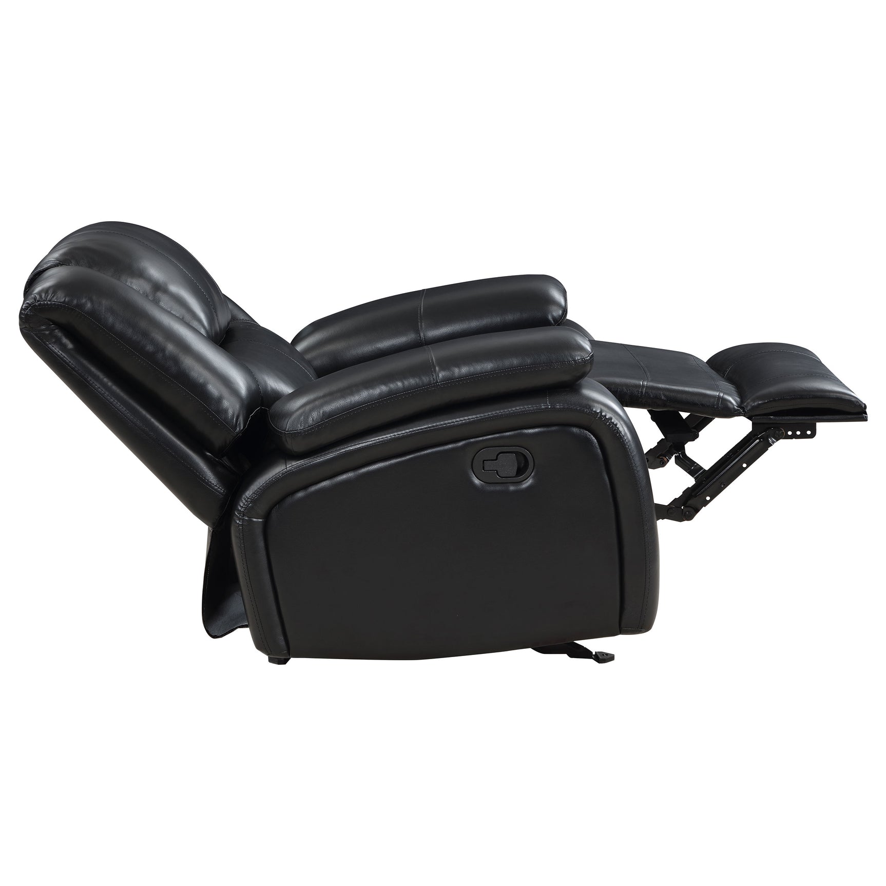 Camila Upholstered Glider Recliner Chair Black - Tampa Furniture Outlet