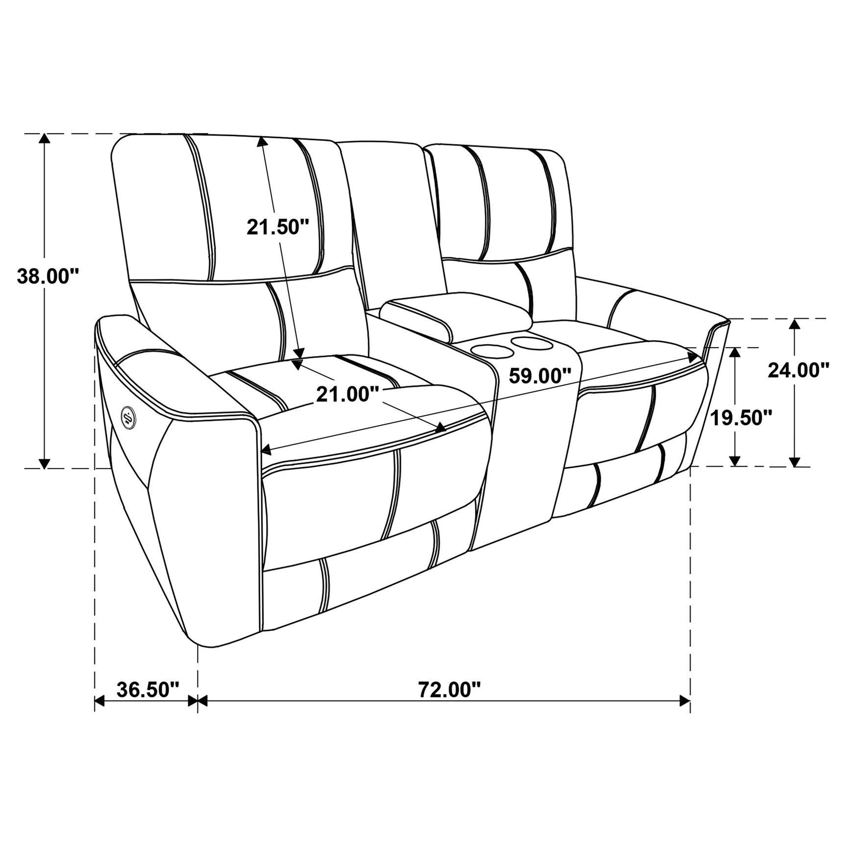 Greenfield Upholstered Power Reclining Loveseat Saddle Brown - Tampa Furniture Outlet