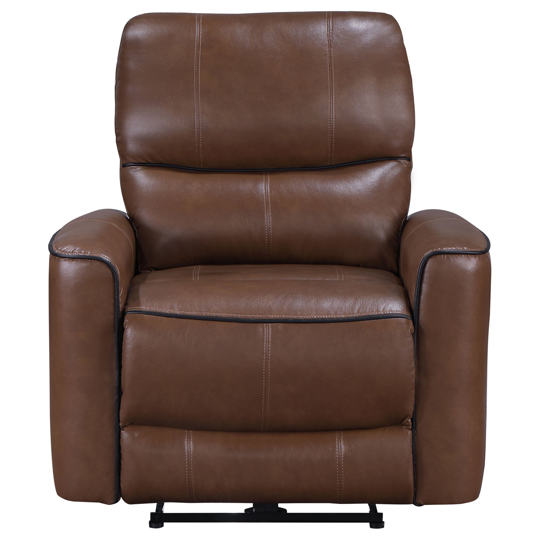 Greenfield Upholstered Power Recliner Chair Saddle Brown - Tampa Furniture Outlet
