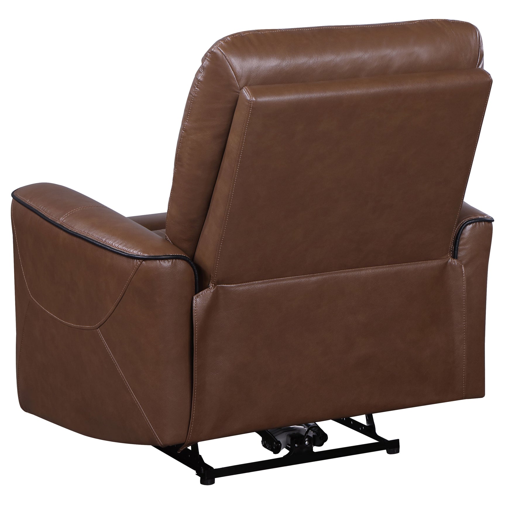 Greenfield Upholstered Power Recliner Chair Saddle Brown - Tampa Furniture Outlet