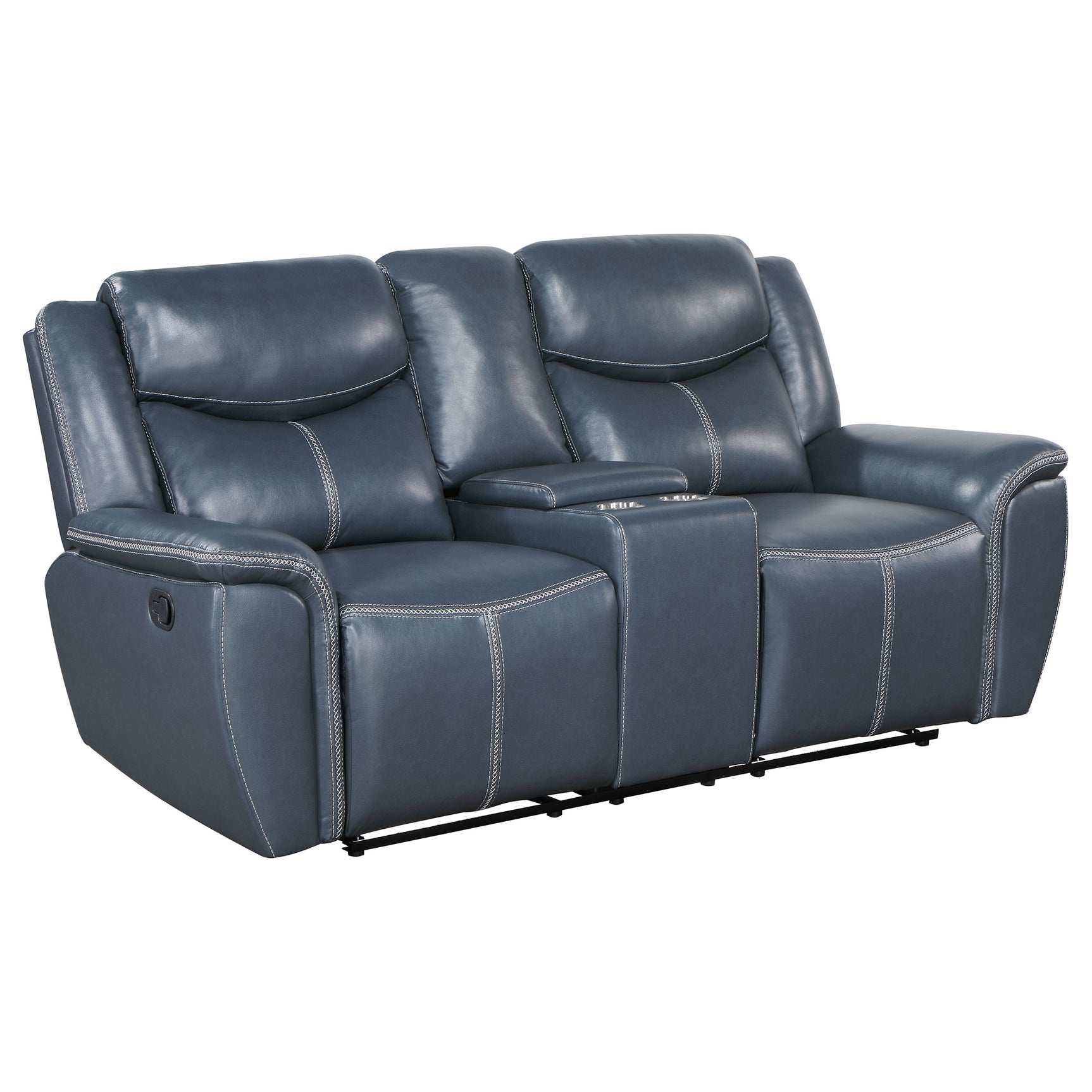 Sloane 2-piece Upholstered Reclining Sofa Set Blue - Tampa Furniture Outlet