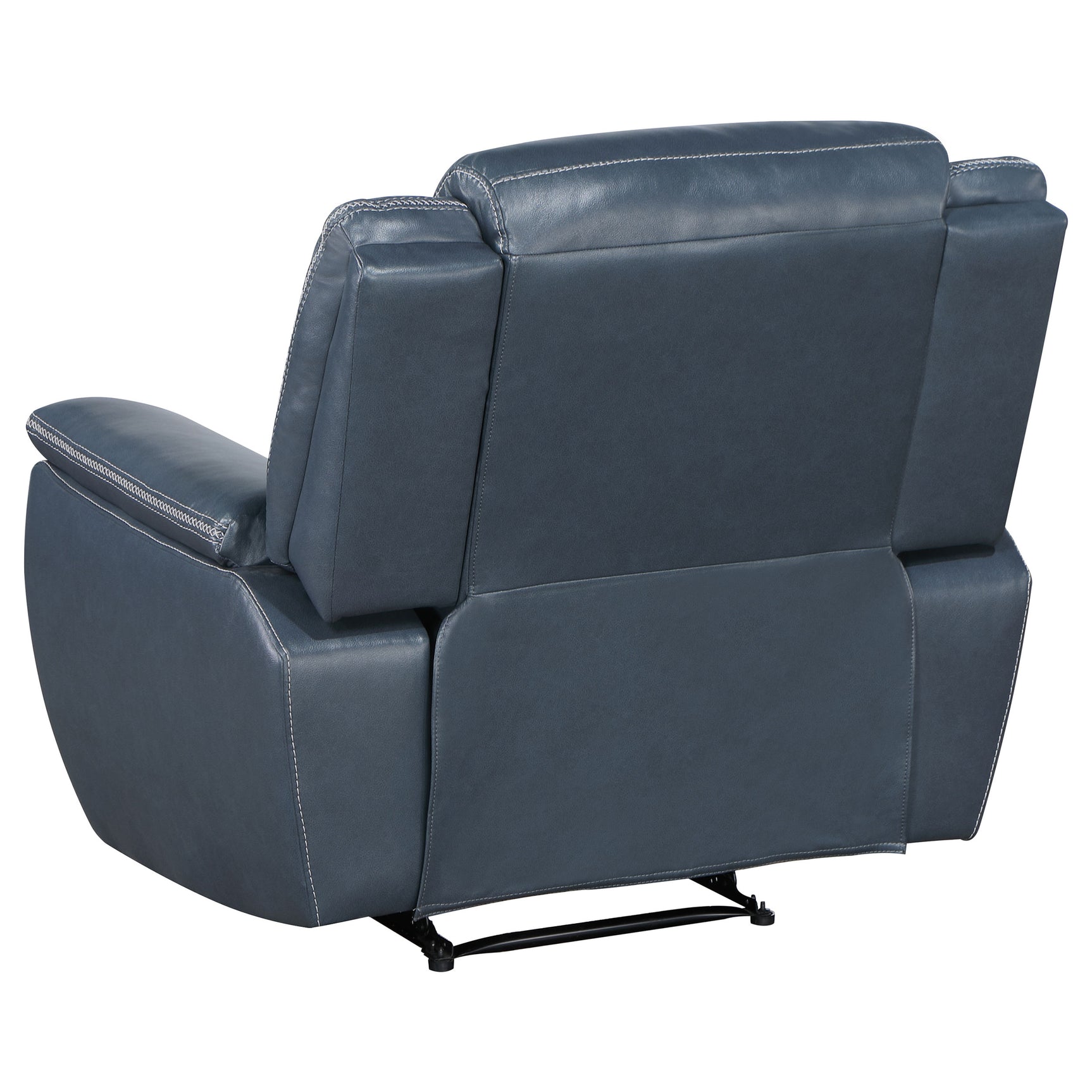 Sloane Upholstered Padded Arm Recliner Chair Blue - Tampa Furniture Outlet
