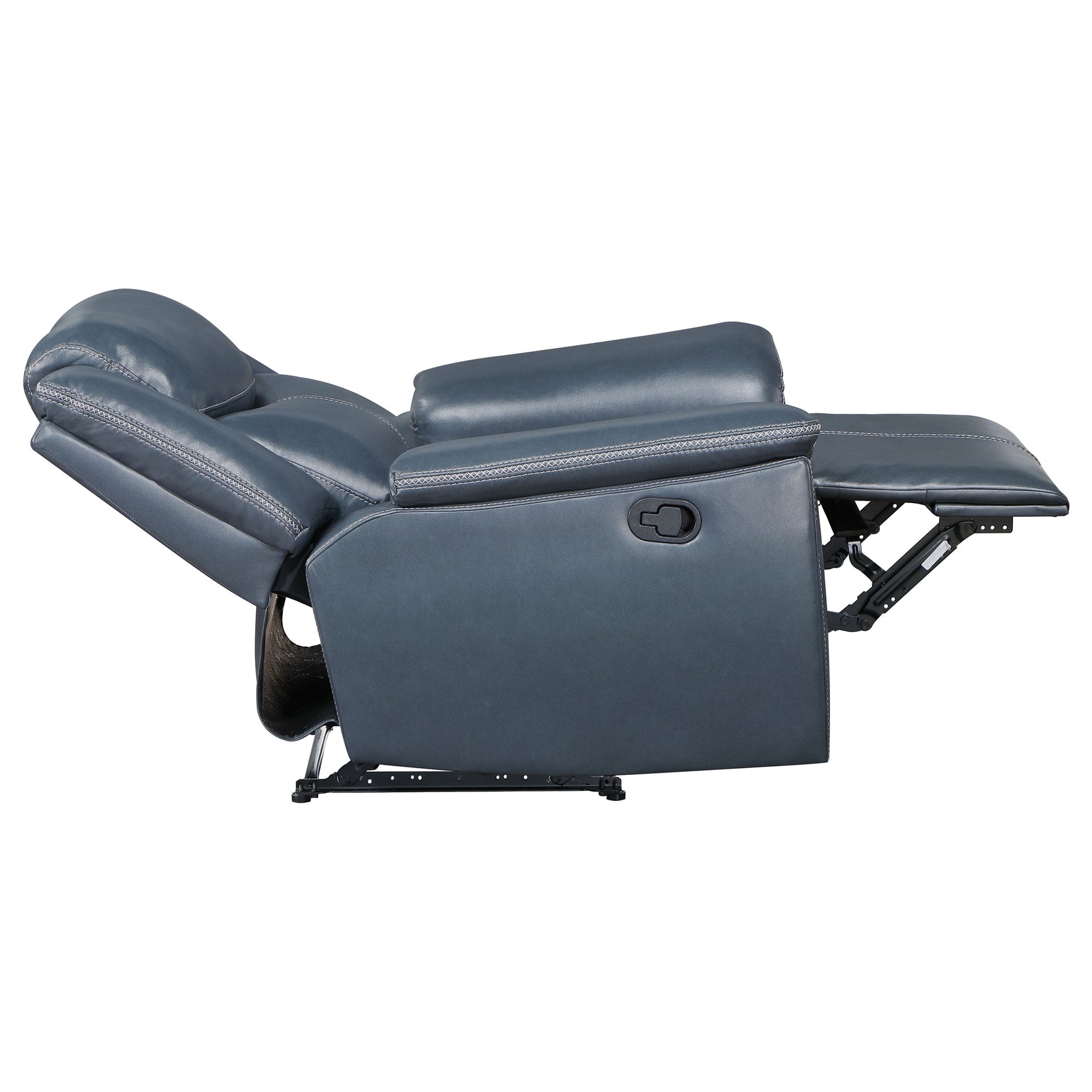 Sloane Upholstered Padded Arm Recliner Chair Blue - Tampa Furniture Outlet