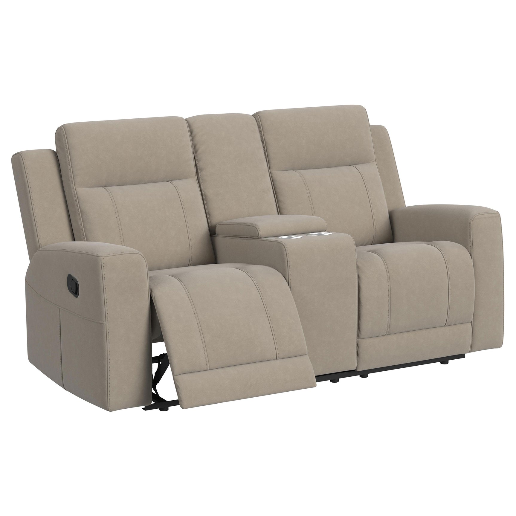 Brentwood 2-piece Upholstered Reclining Sofa Set Taupe - Tampa Furniture Outlet