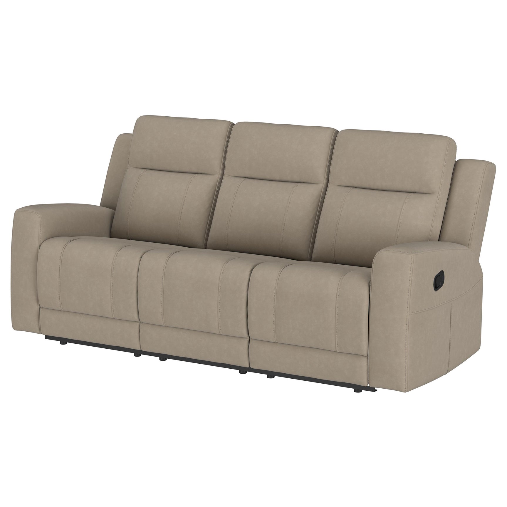 Brentwood Upholstered Motion Reclining Sofa Taupe - Tampa Furniture Outlet