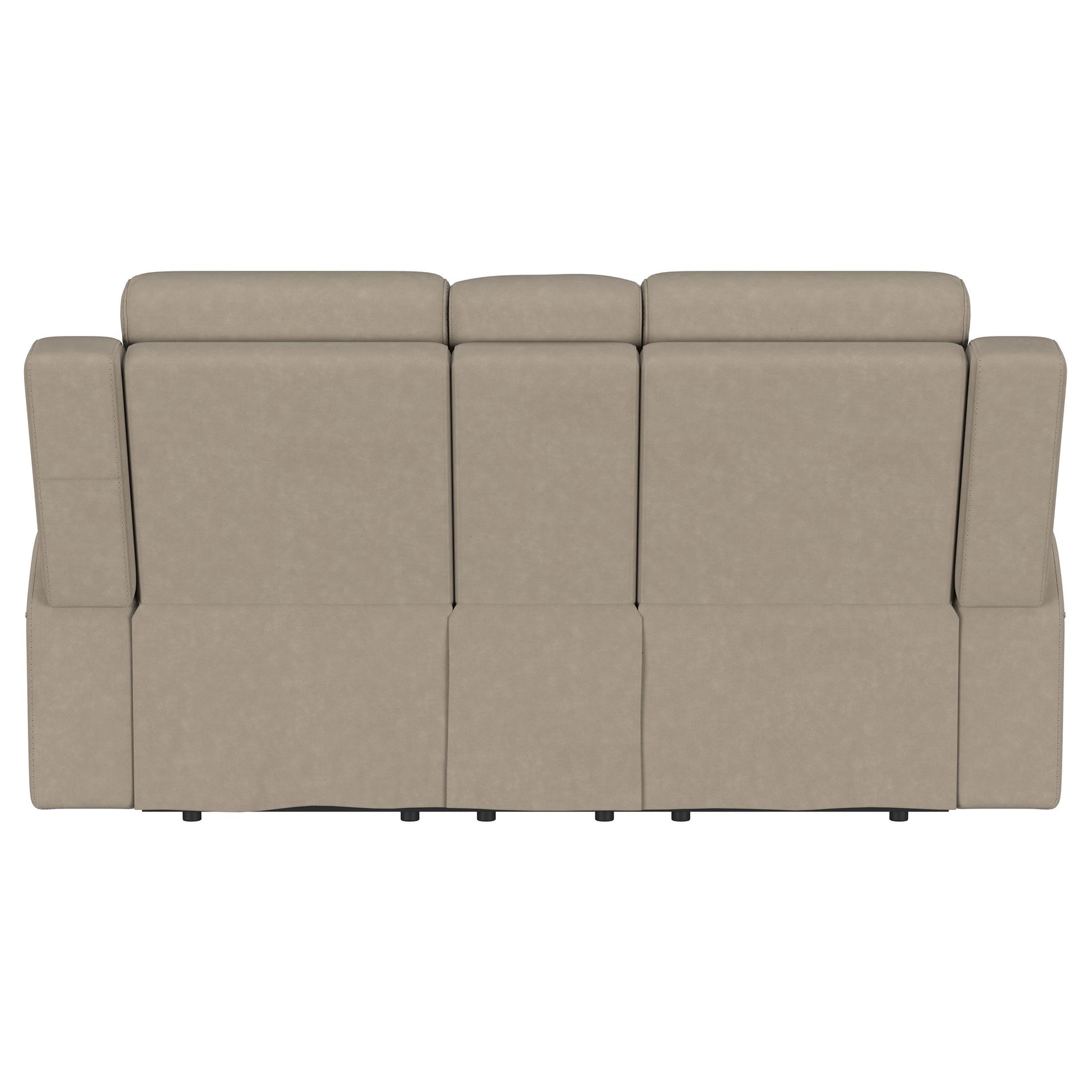 Brentwood Upholstered Motion Reclining Loveseat Taupe - Tampa Furniture Outlet