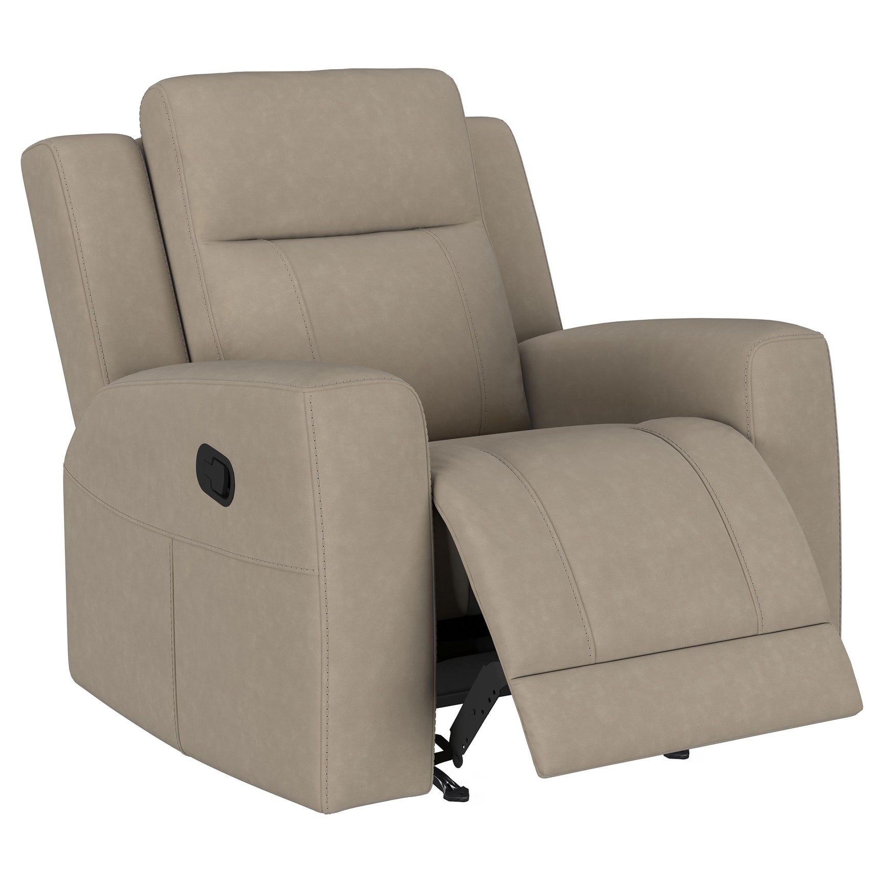 Tampa Furniture Outlet - Coaster - Brentwood Upholstered Recliner Chair Taupe - 610283