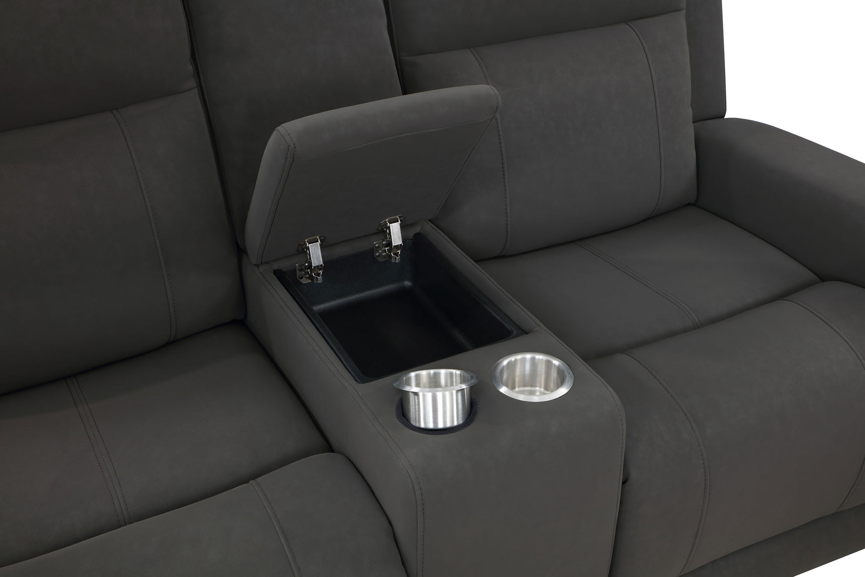 Brentwood 2-piece Upholstered Reclining Sofa Set Charcoal - Tampa Furniture Outlet