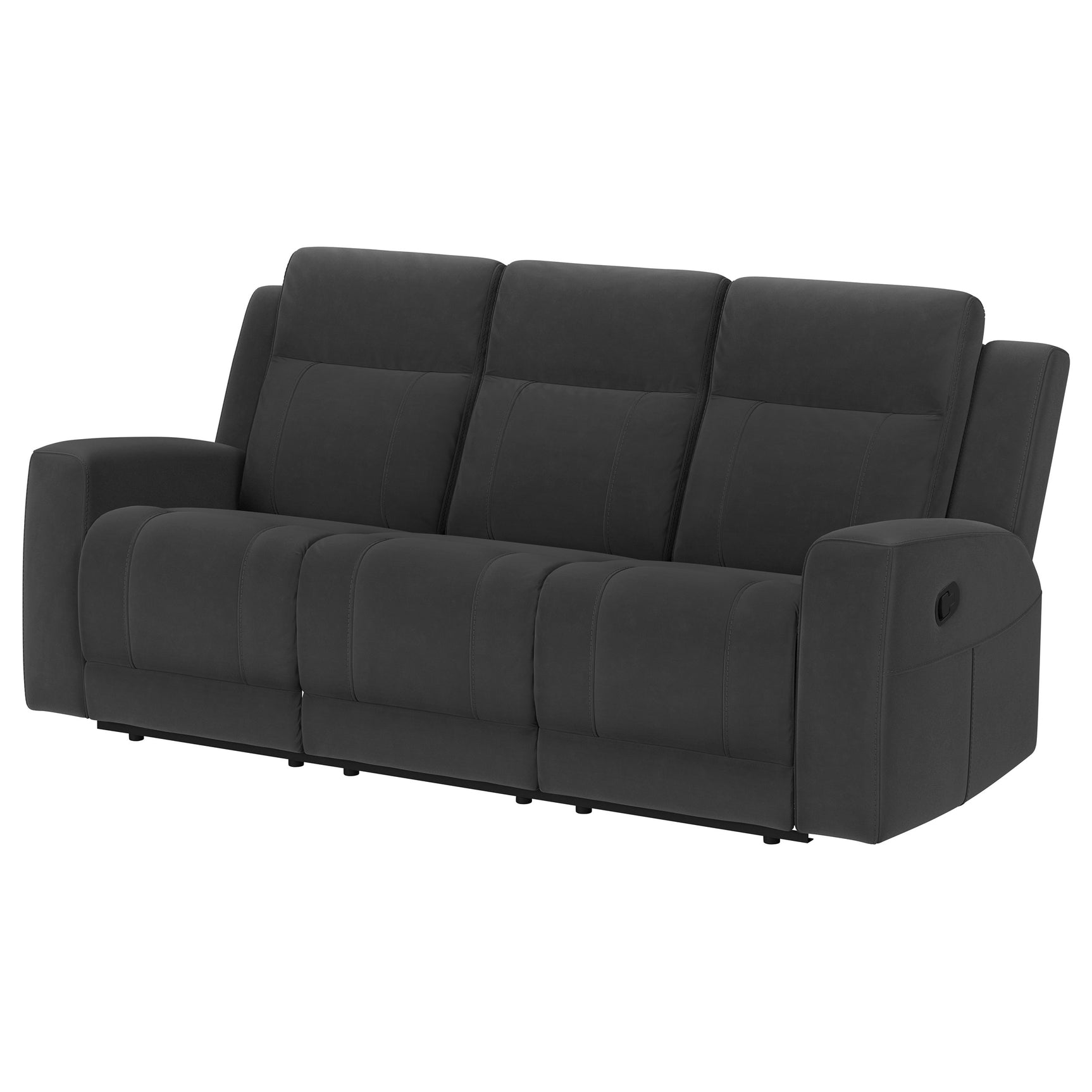 Brentwood Upholstered Motion Reclining Sofa Dark Charcoal - Tampa Furniture Outlet