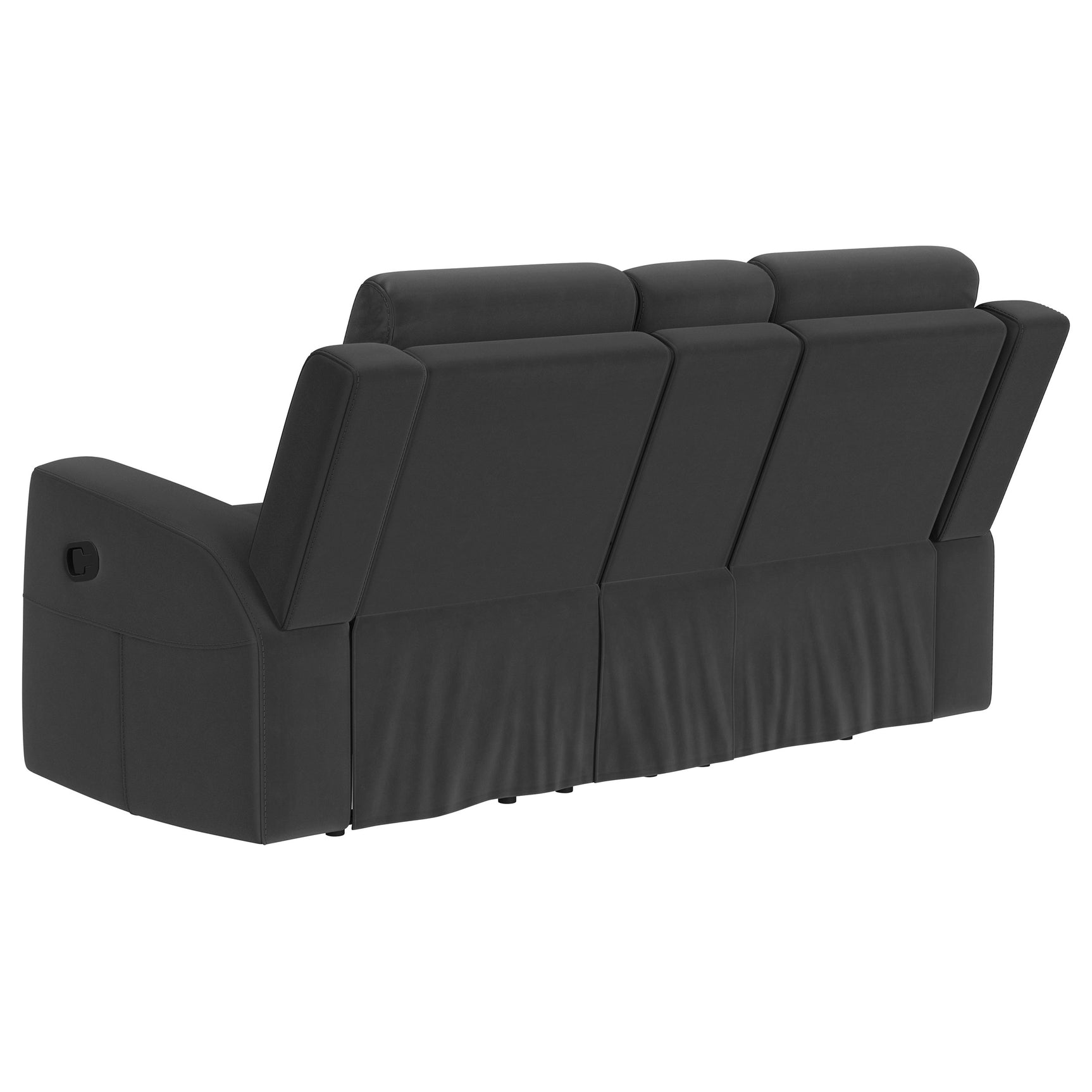 Brentwood Upholstered Reclining Loveseat Dark Charcoal - Tampa Furniture Outlet