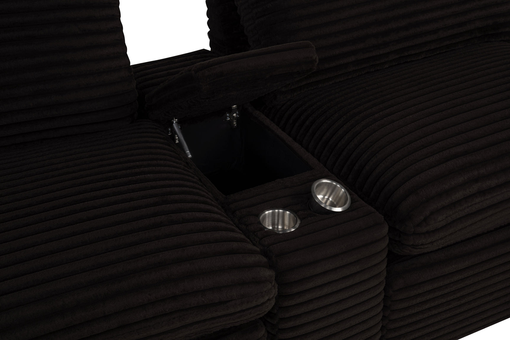 Collins Upholstered Modular Storage Console Chocolate Brown