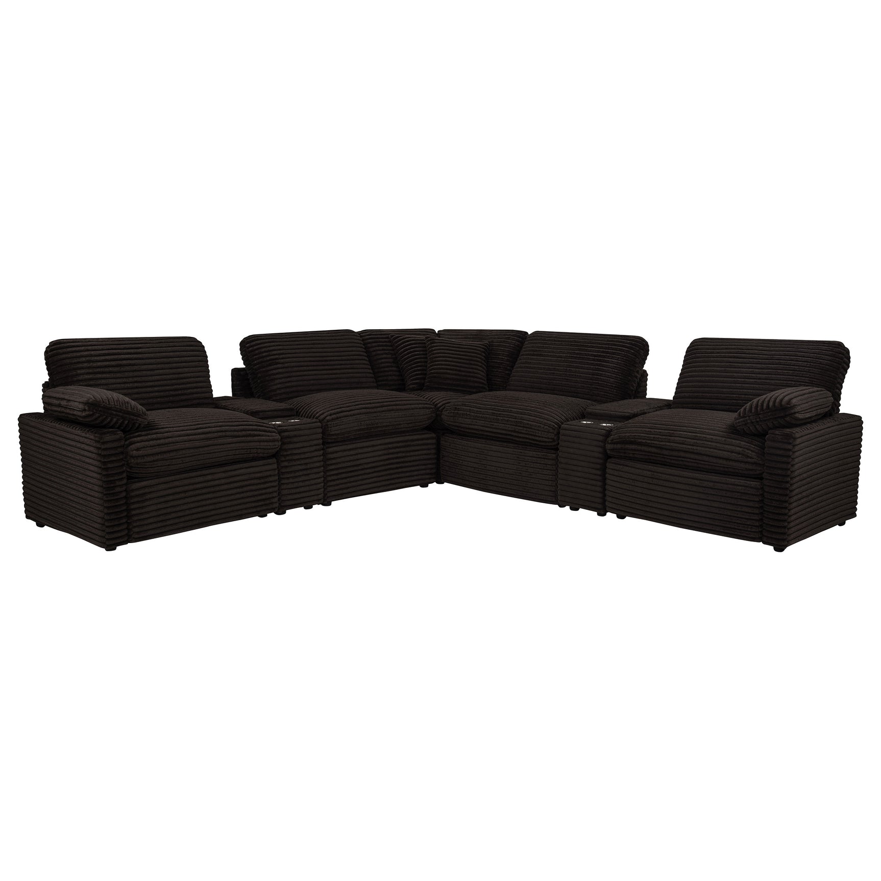 Collins 7-piece Modular Power Reclining Sectional Chocolate Brown