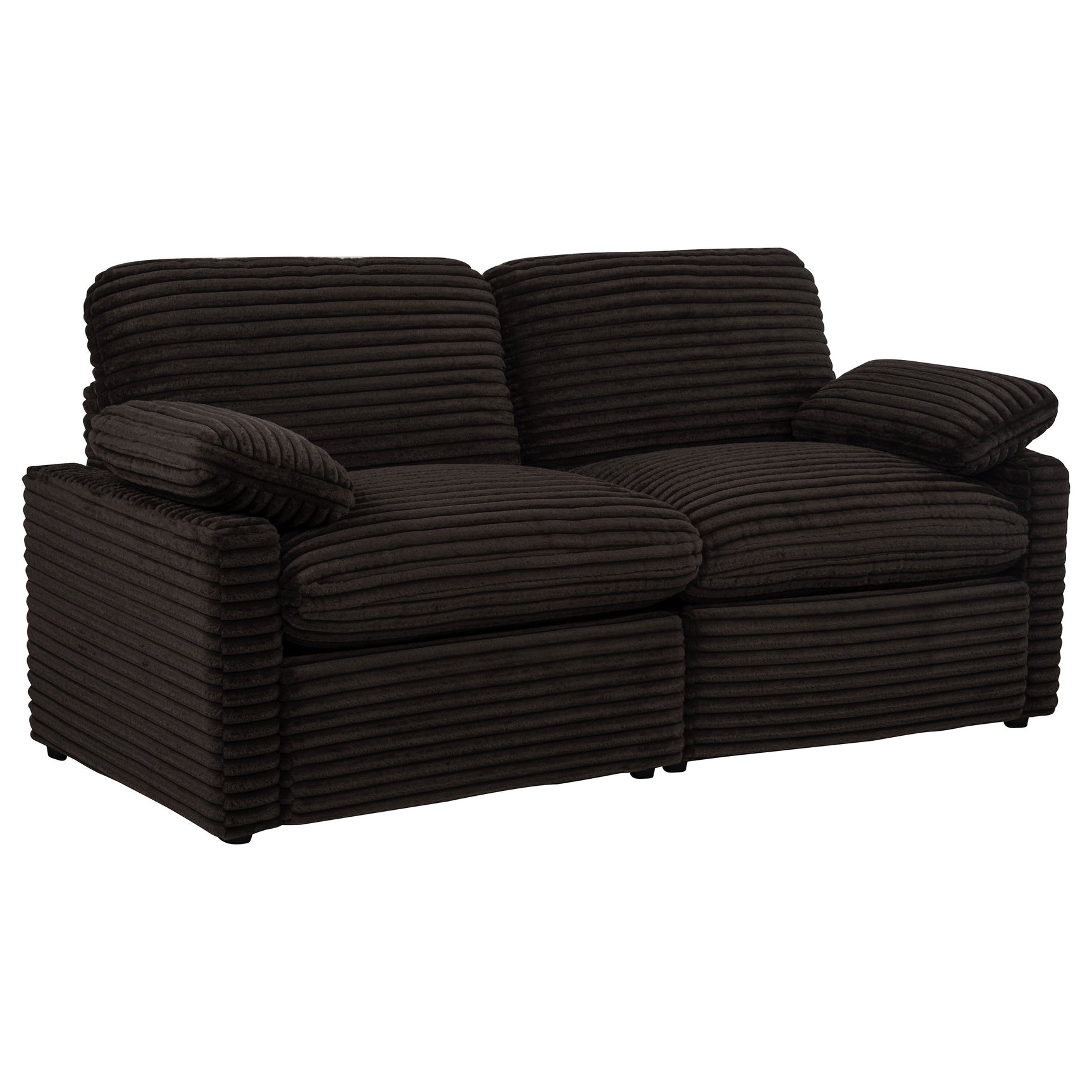 Tampa Furniture Outlet - Coaster - Collins Modular Power Loveseat Chocolate Brown - 610352P