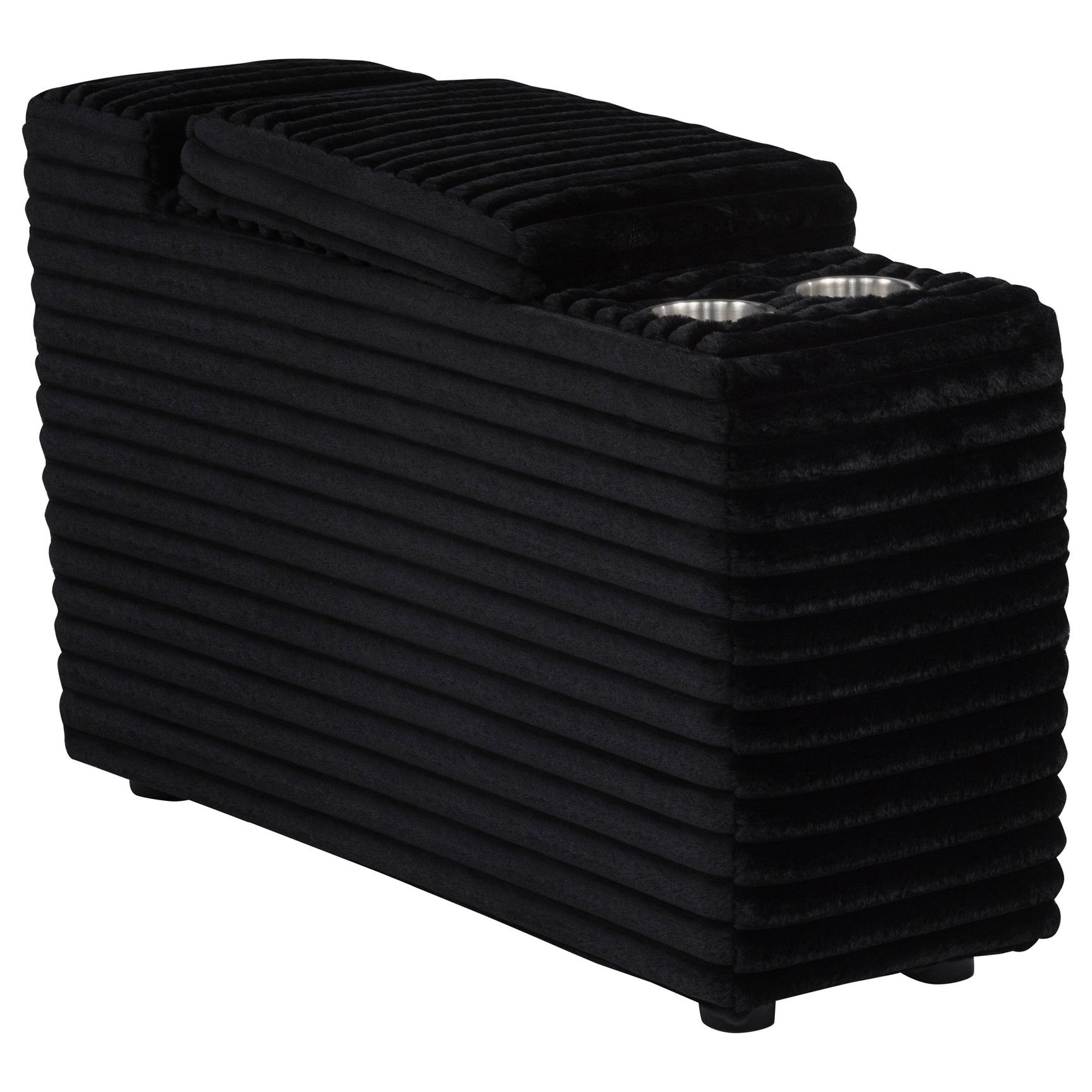 Tampa Furniture Outlet - Coaster - Collins Upholstered Modular Storage Console Black - 610360CON