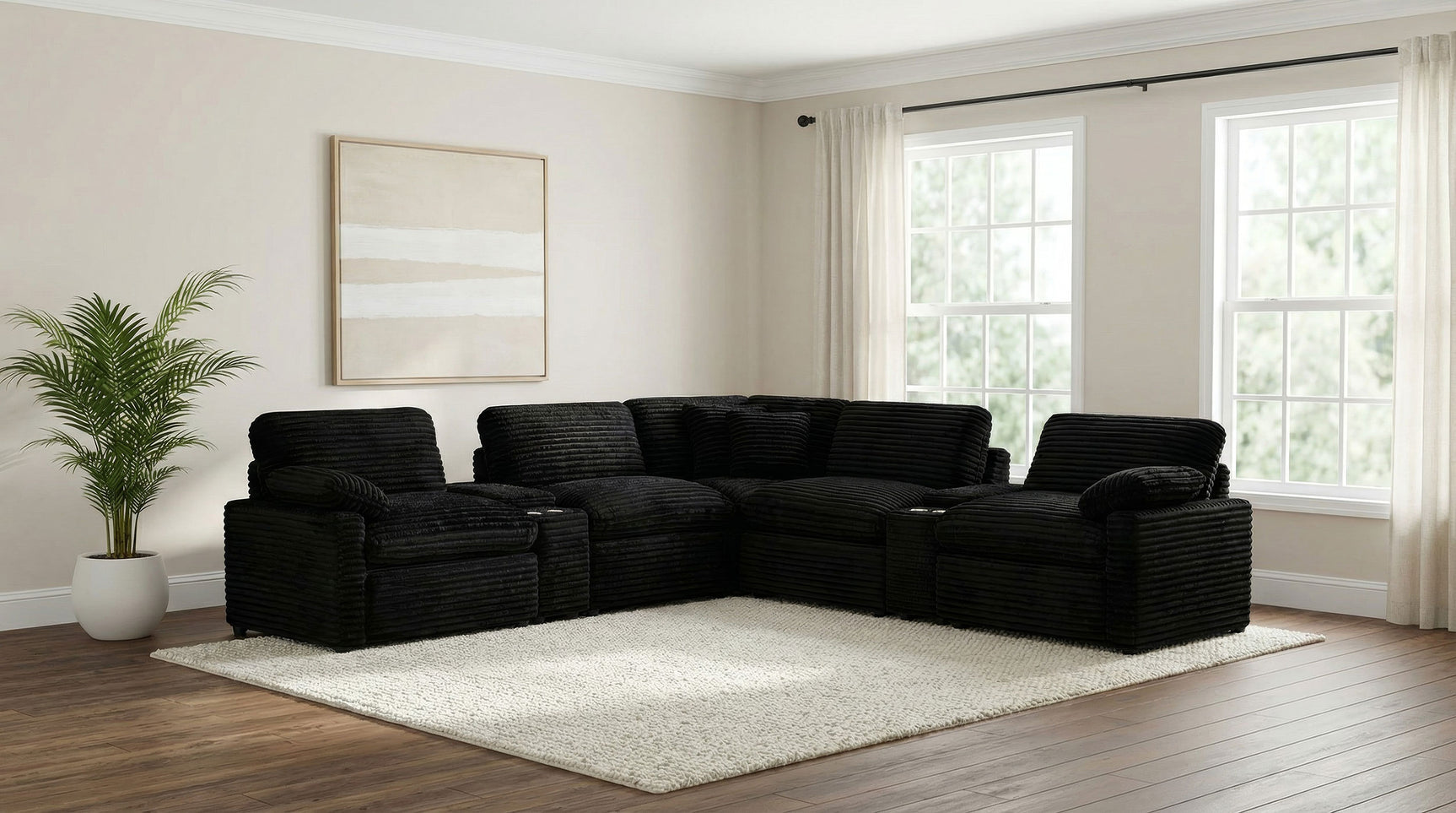 Collins Modular LAF Power Recliner Black