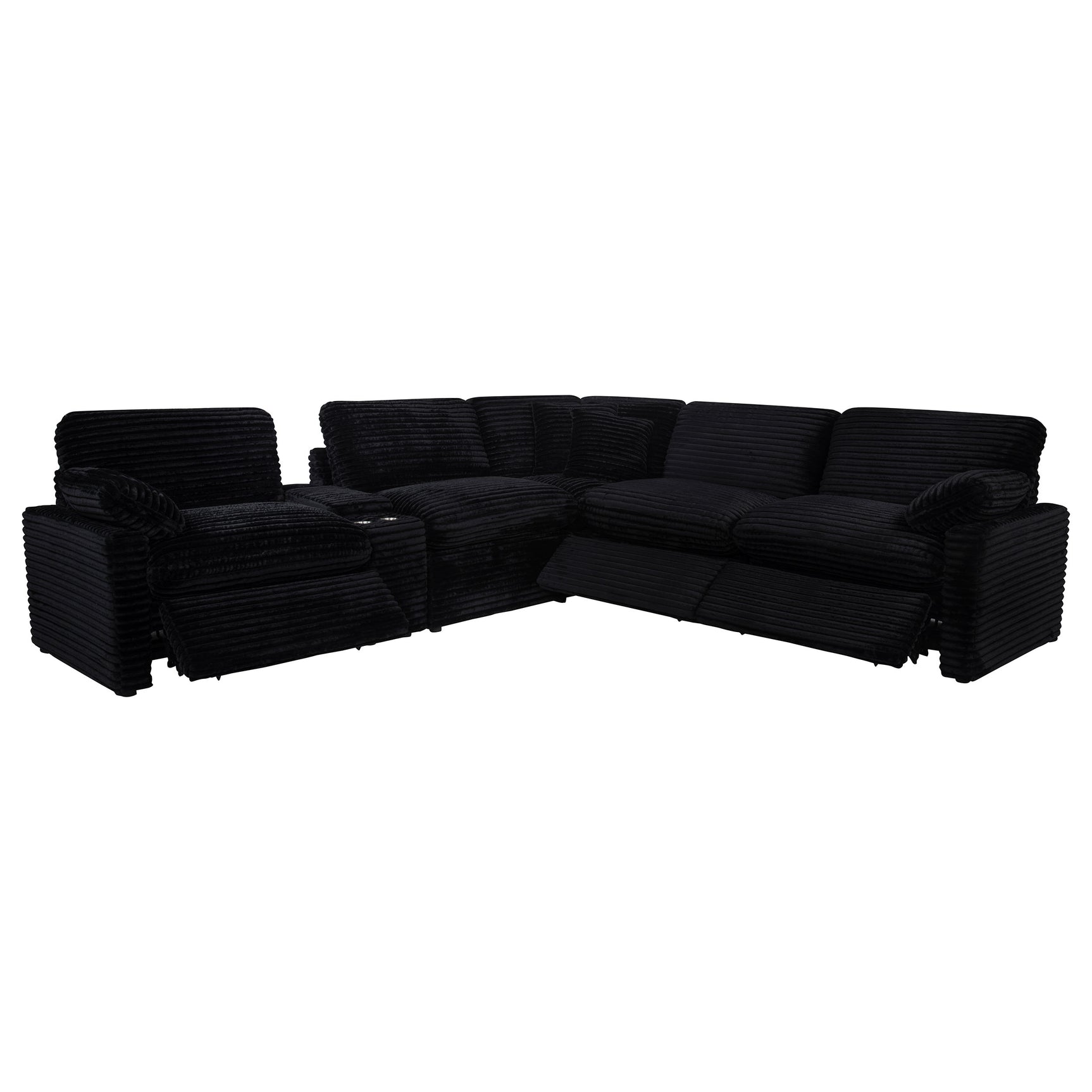 Collins 6-piece Modular Power Reclining Sectional Black