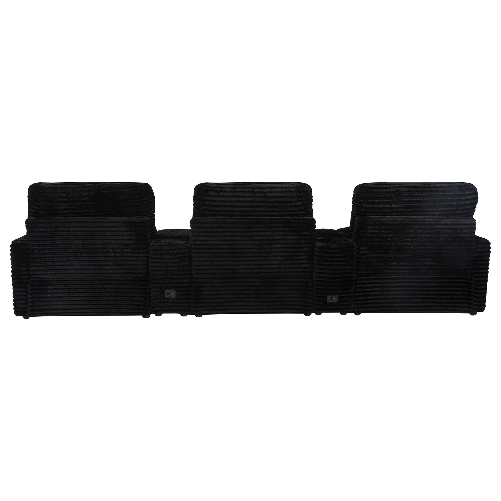 Collins 5-Piece Power Reclining Home Theater Seating Black