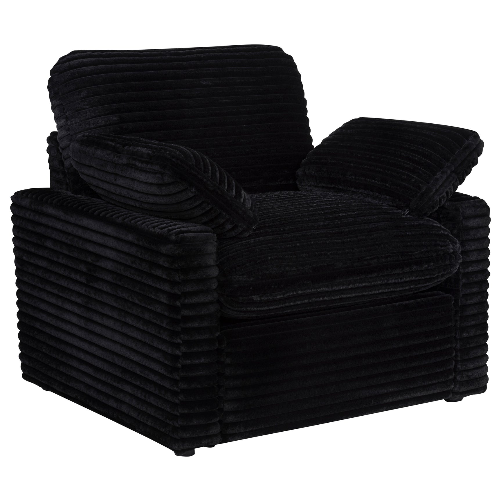Tampa Furniture Outlet - Coaster - Collins Upholstered Power Recliner Chair Black - 610363P