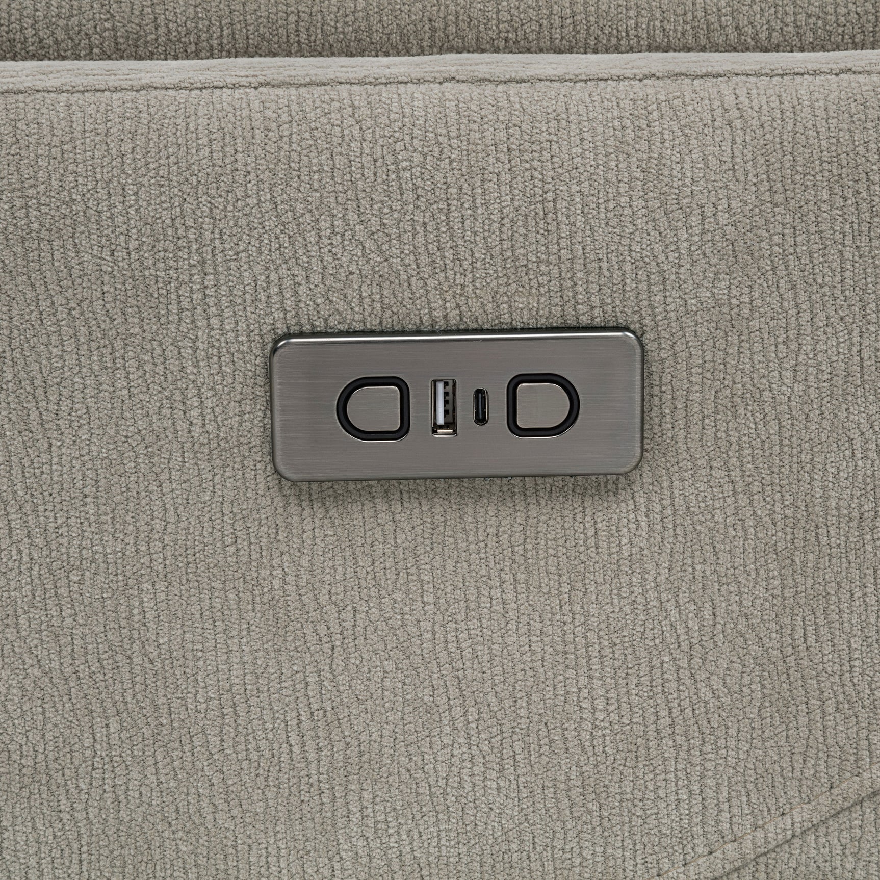 Adler Upholstered Power Swivel Glider Recliner Greige