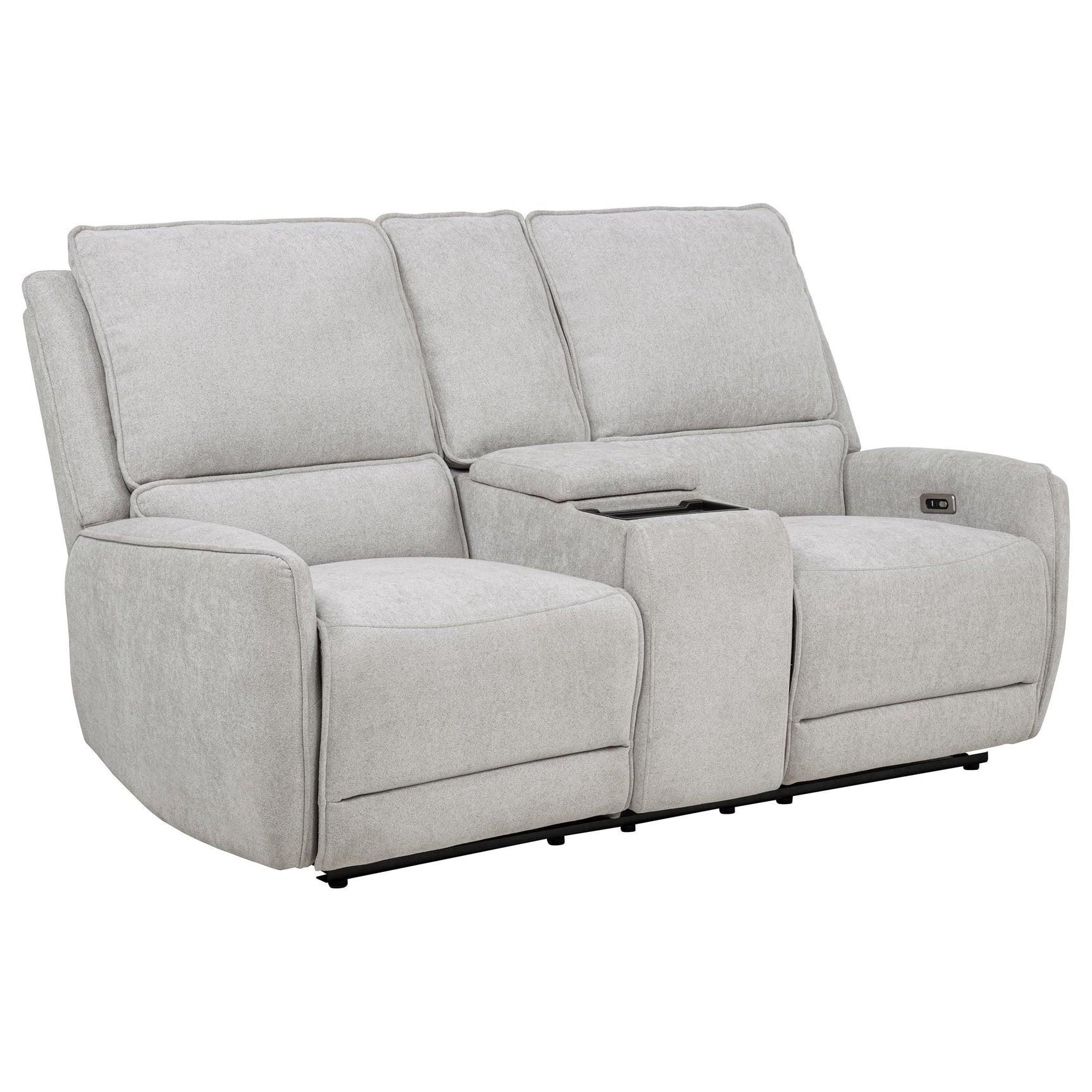 Tampa Furniture Outlet - Coaster - Sylmar Chenille Upholstered Power Reclining Loveseat Dove Grey - 610522P