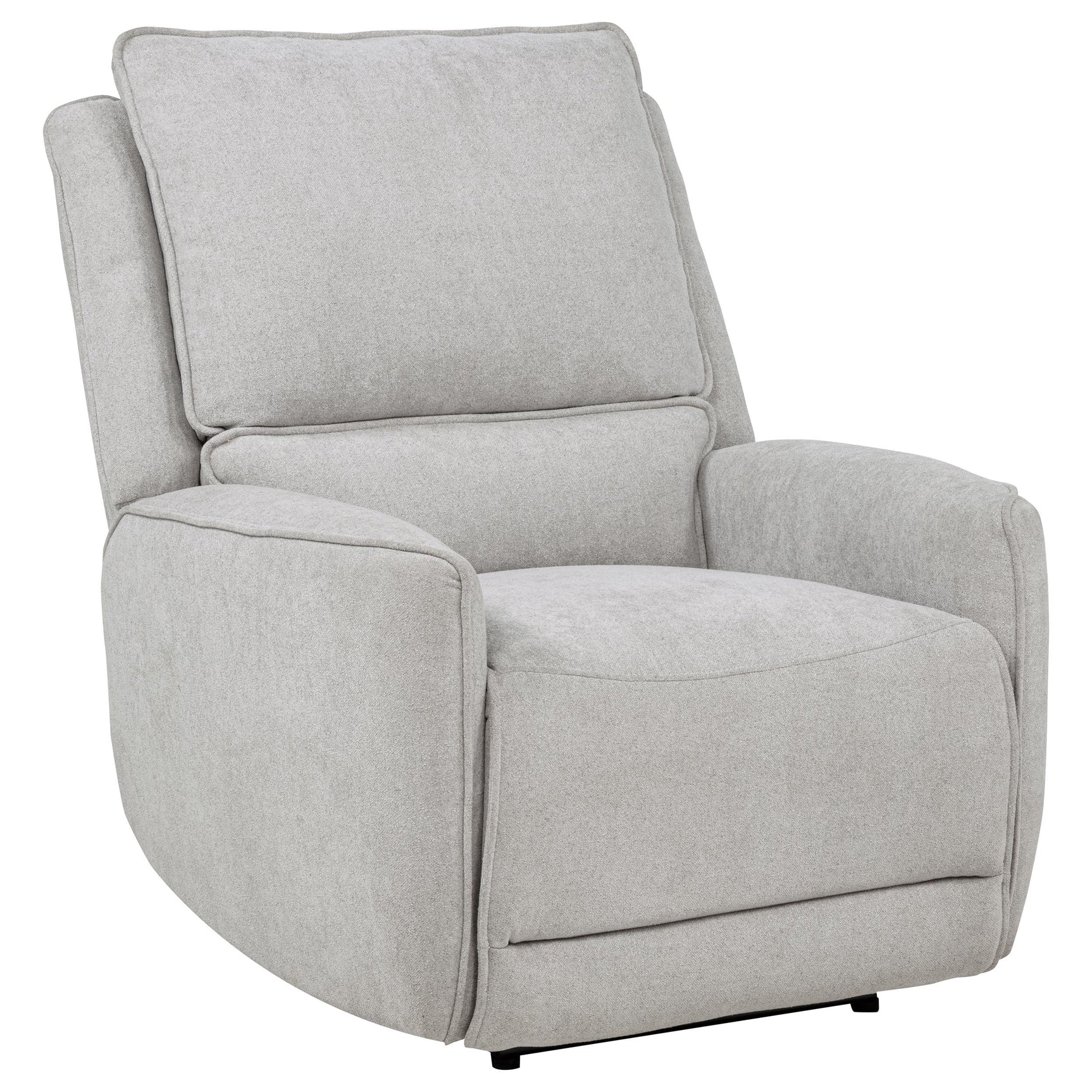 Tampa Furniture Outlet - Coaster - Sylmar Chenille Upholstered Power Recliner Dove Grey - 610523P