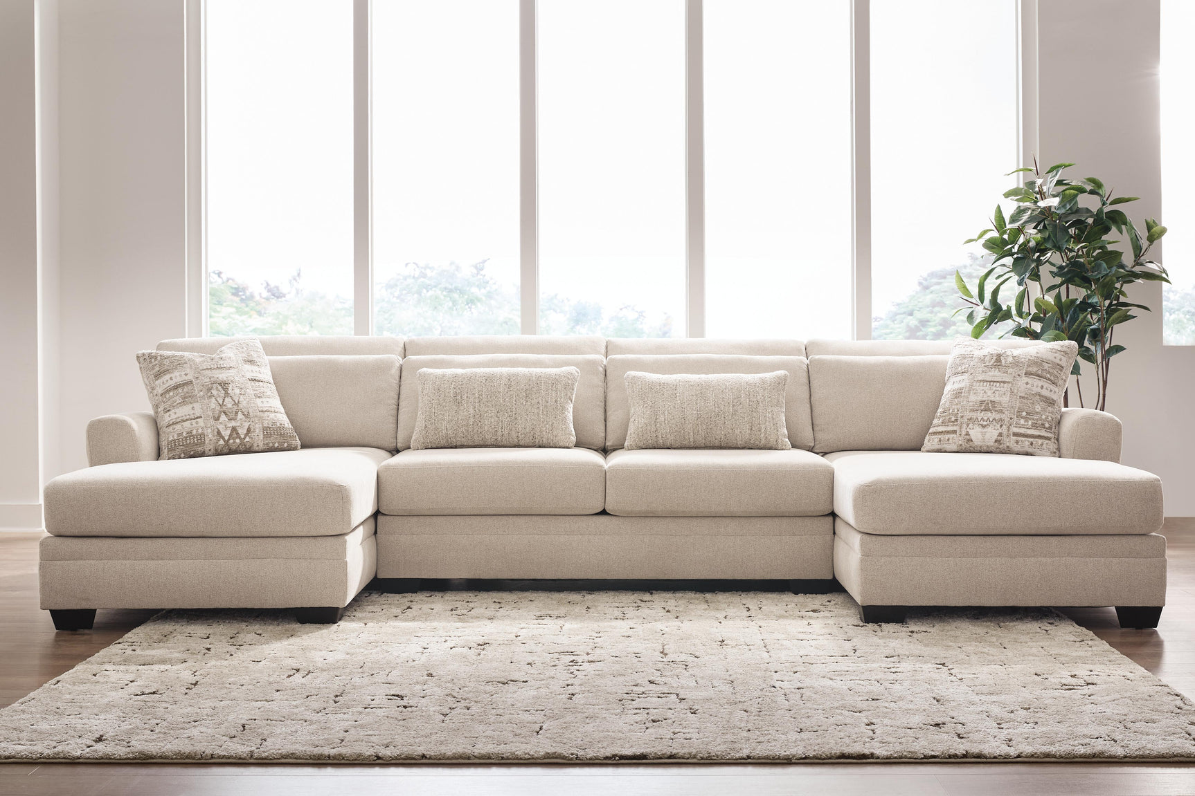 Tampa Furniture Outlet - Ashley Furniture - Mandi Point Sectional - RAF 3-Piece Double Chaise Sectional - 62606S7