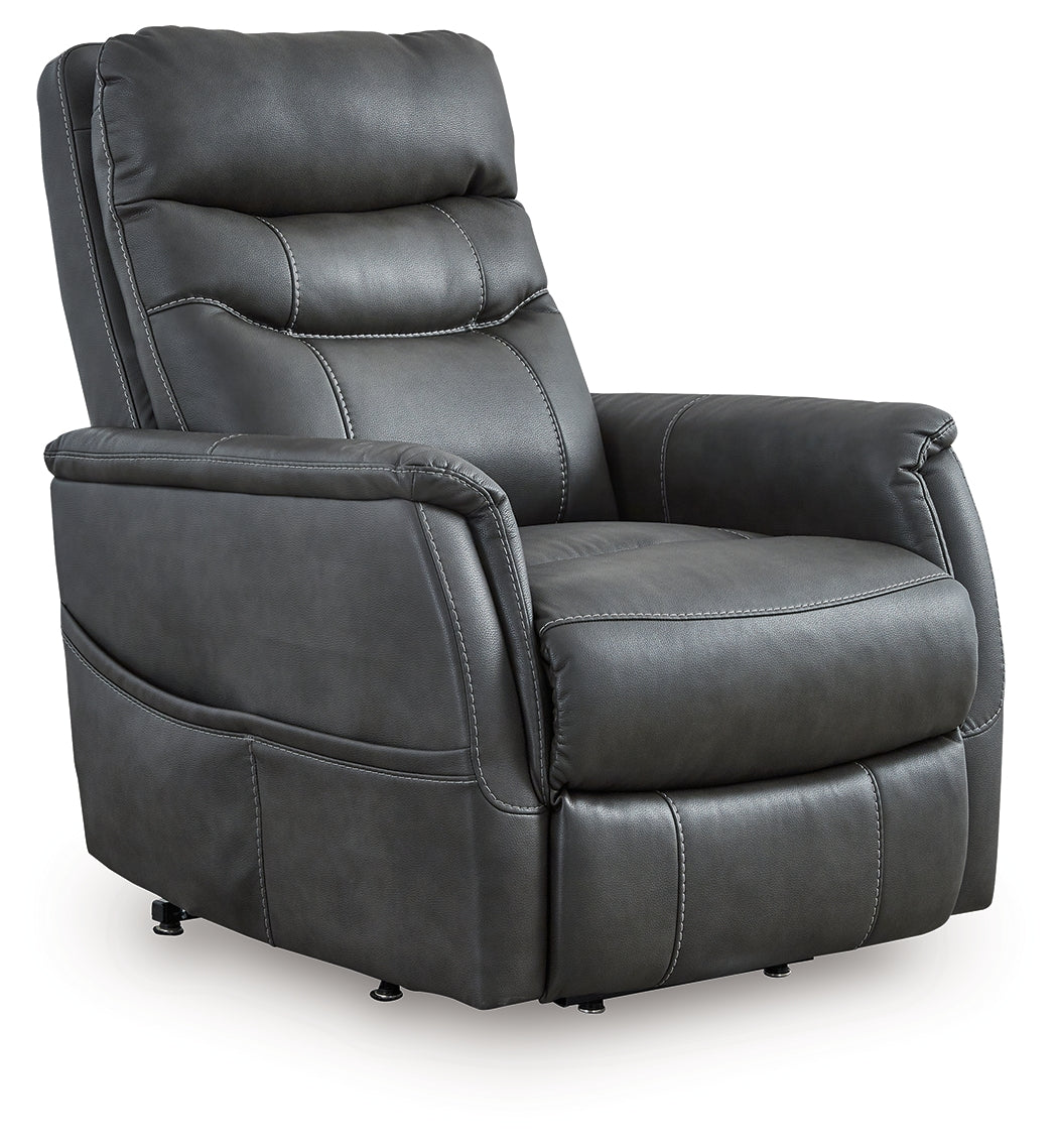 Tampa Furniture Outlet - Ashley Furniture - Strawbill Living Room - Power Lift Recliner / Sapphire - 6391012