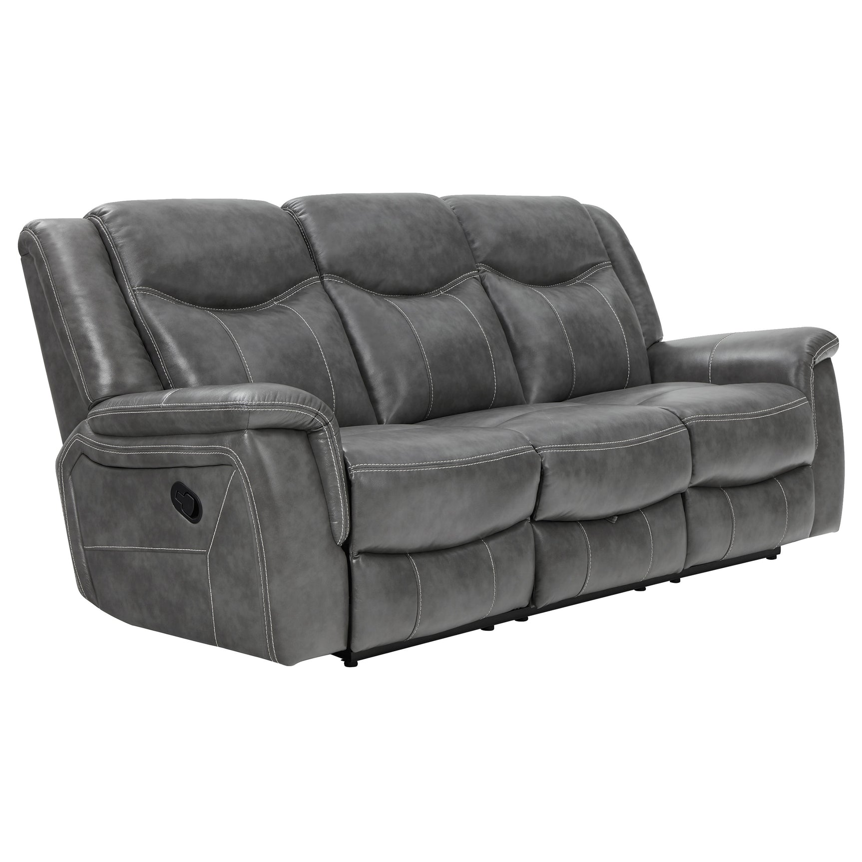 Conrad 3-piece Upholstered Padded Arm Motion Sofa Set Grey - Tampa Furniture Outlet
