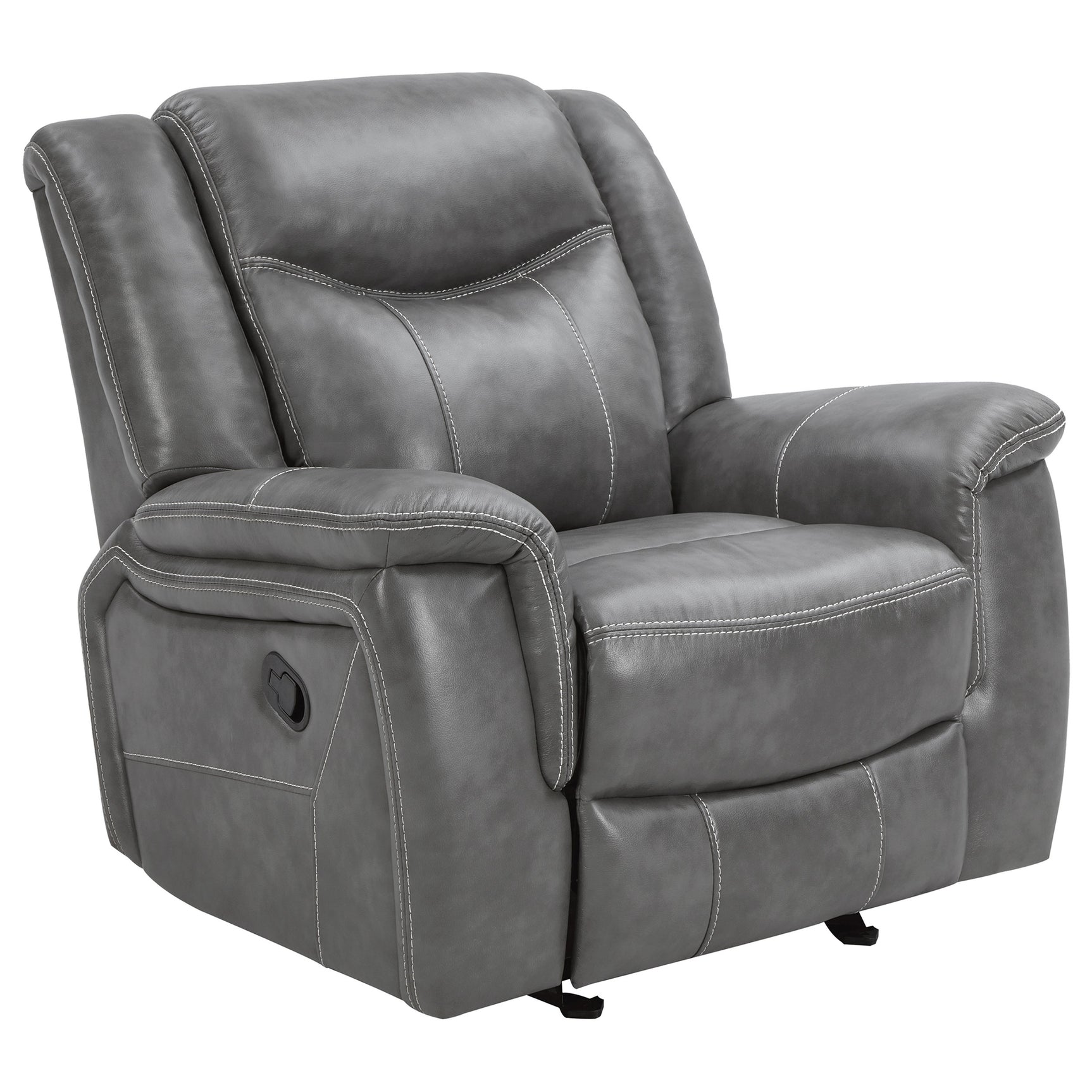 Conrad 3-piece Upholstered Padded Arm Motion Sofa Set Grey - Tampa Furniture Outlet