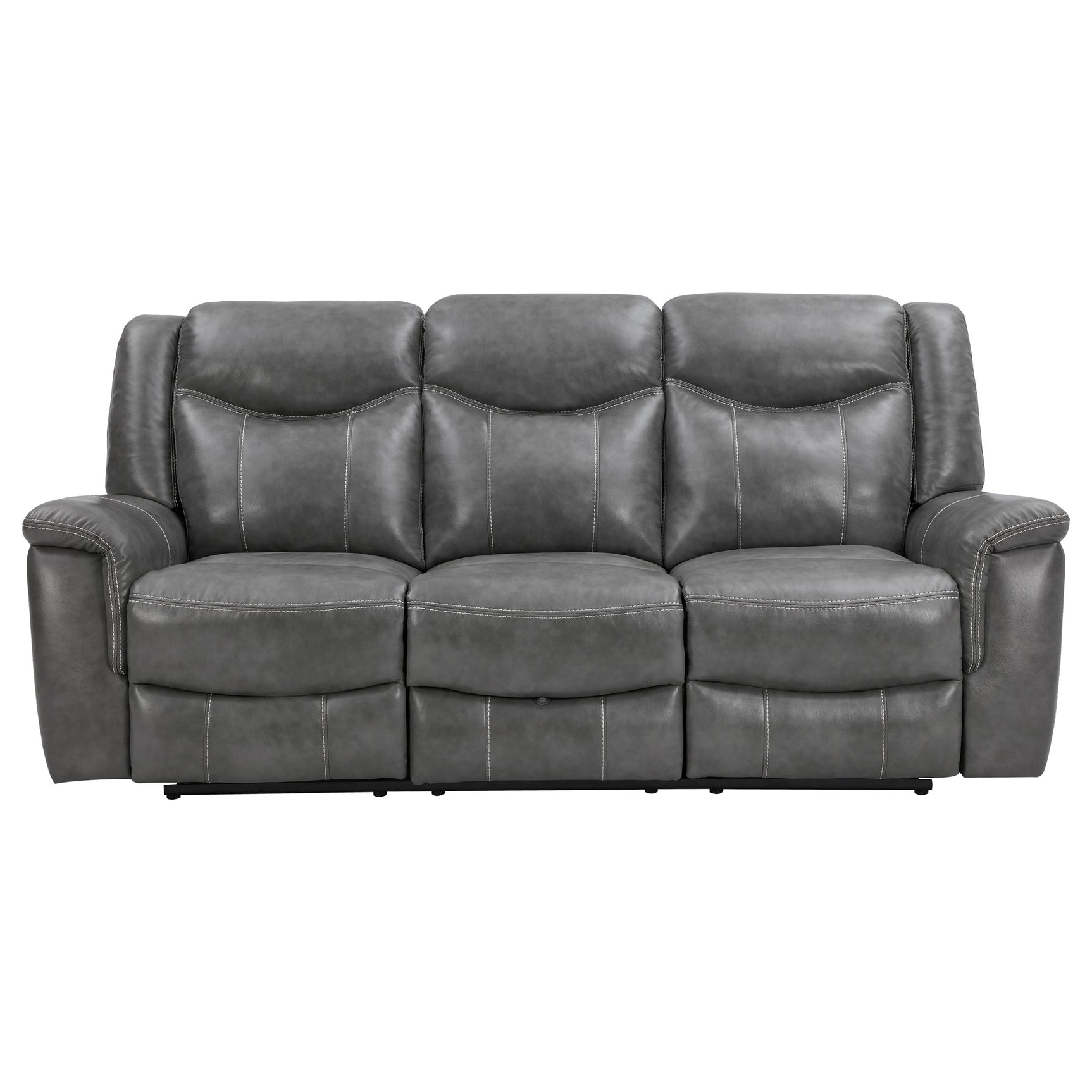 Conrad Upholstered Padded Arm Motion Sofa Grey - Tampa Furniture Outlet