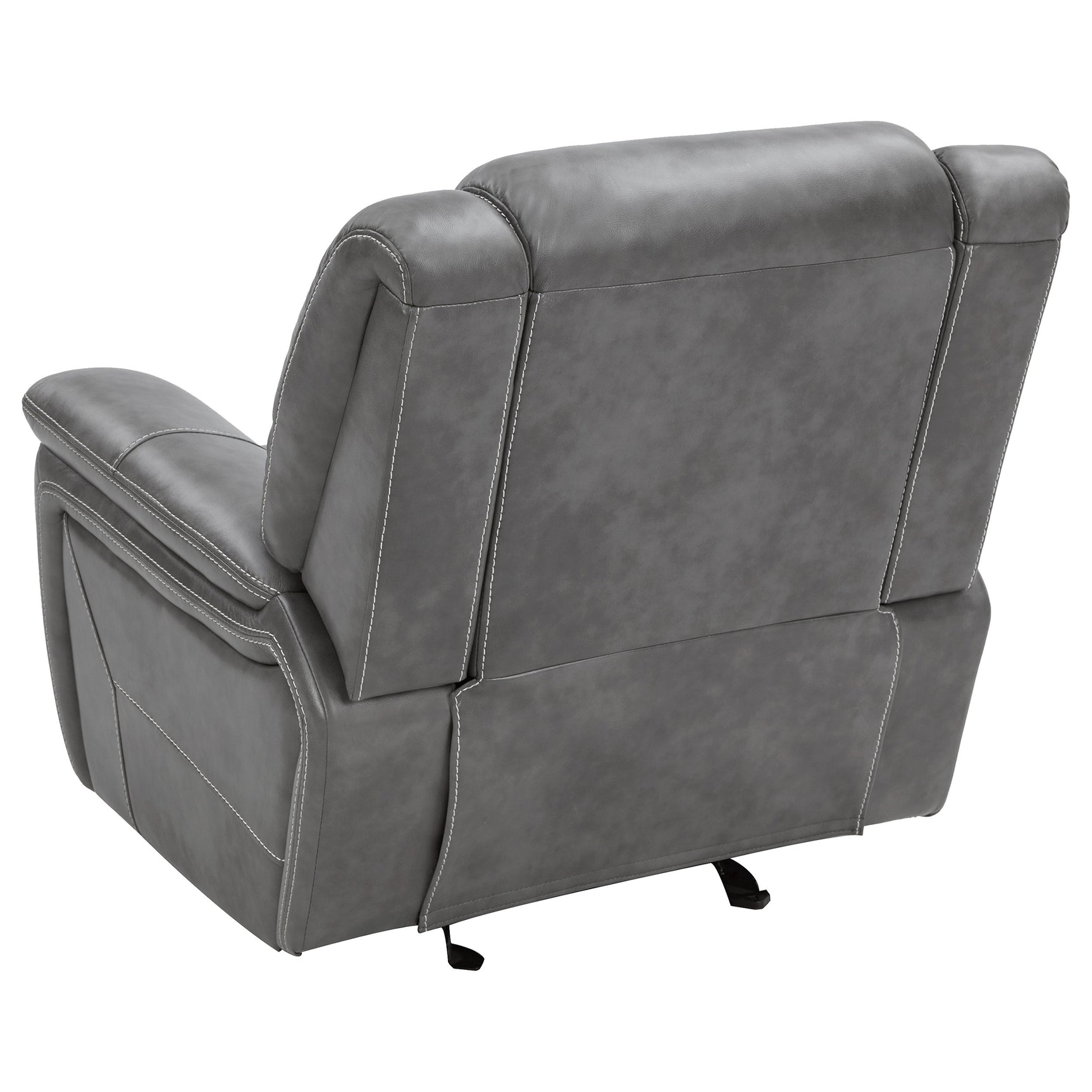 Conrad Upholstered Padded Arm Glider Recliner Grey - Tampa Furniture Outlet